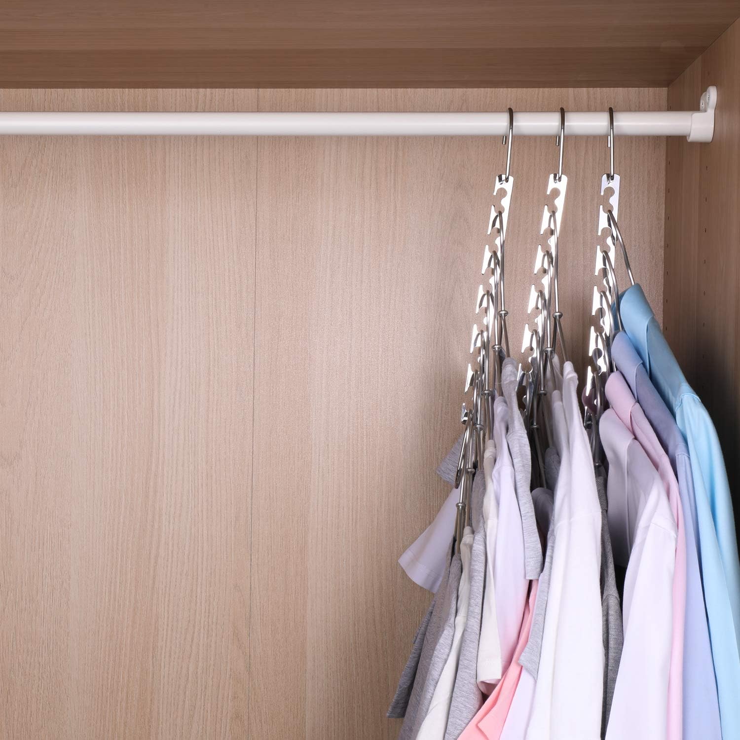 Space Saving Hangers Metal Hanger Magic Cascading Hanger Closet Clothes Organizer(4 Pack) - Image 2