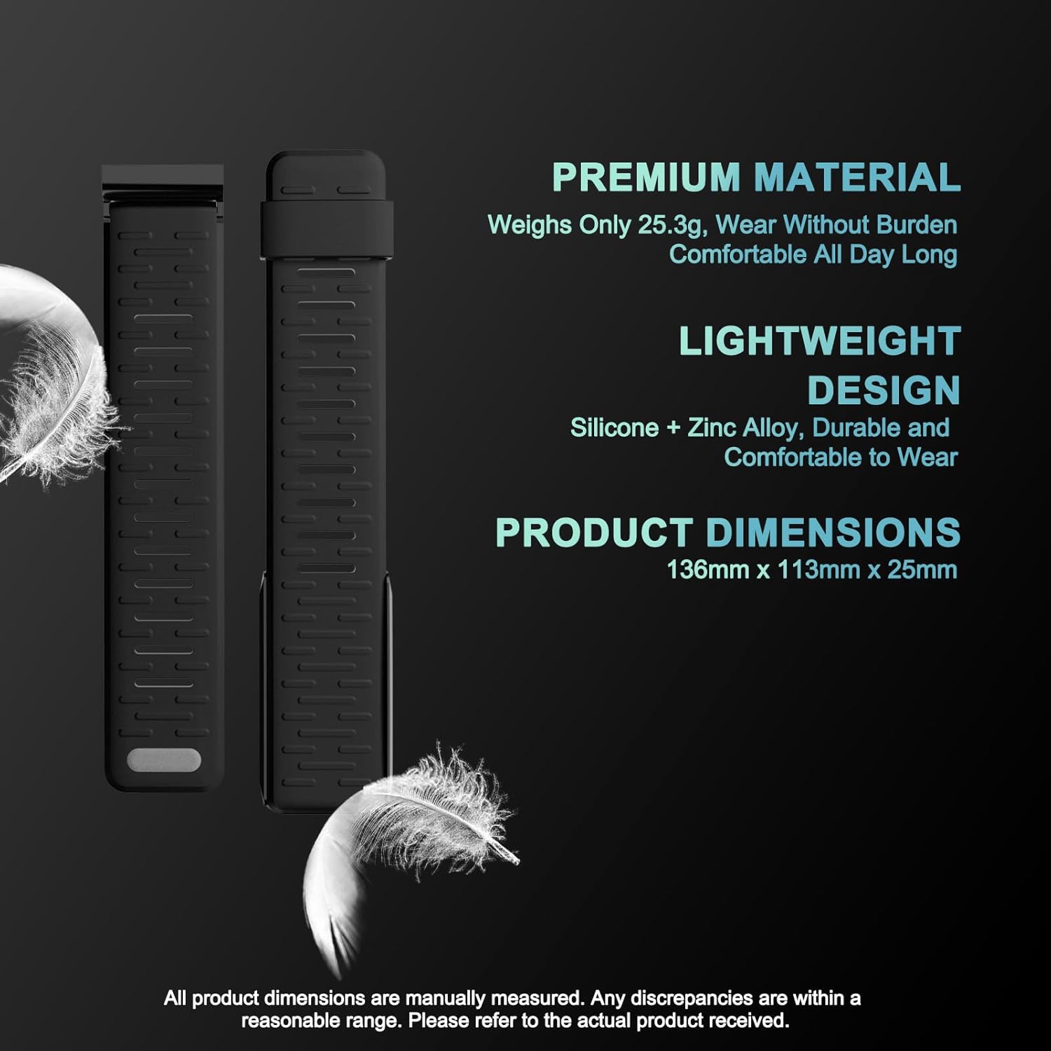 Silicone Wristband Compatible with Whoop 4.0, Quick fit Soft and Washable Sports Loop Strap for Men & Women - Image 6