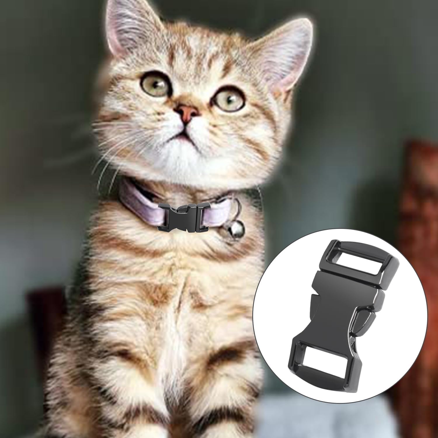 CooBigo Metal Side Release Buckle Webbing Buckle Paracord Bracelet Clasps for Leather Strap Dog Collars Harness Belt - Image 5