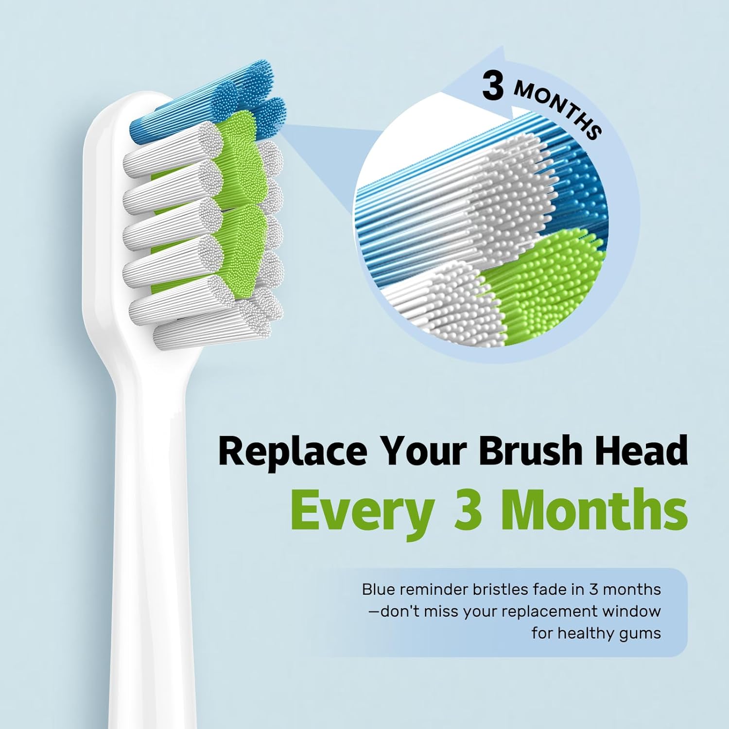 Replacement Brh Heads Compatible with Philips SoniCare Electric Toothbrhes, Dupont Bristles for Effective Cleaning, Click-on System, 8 Pack, White - Image 5