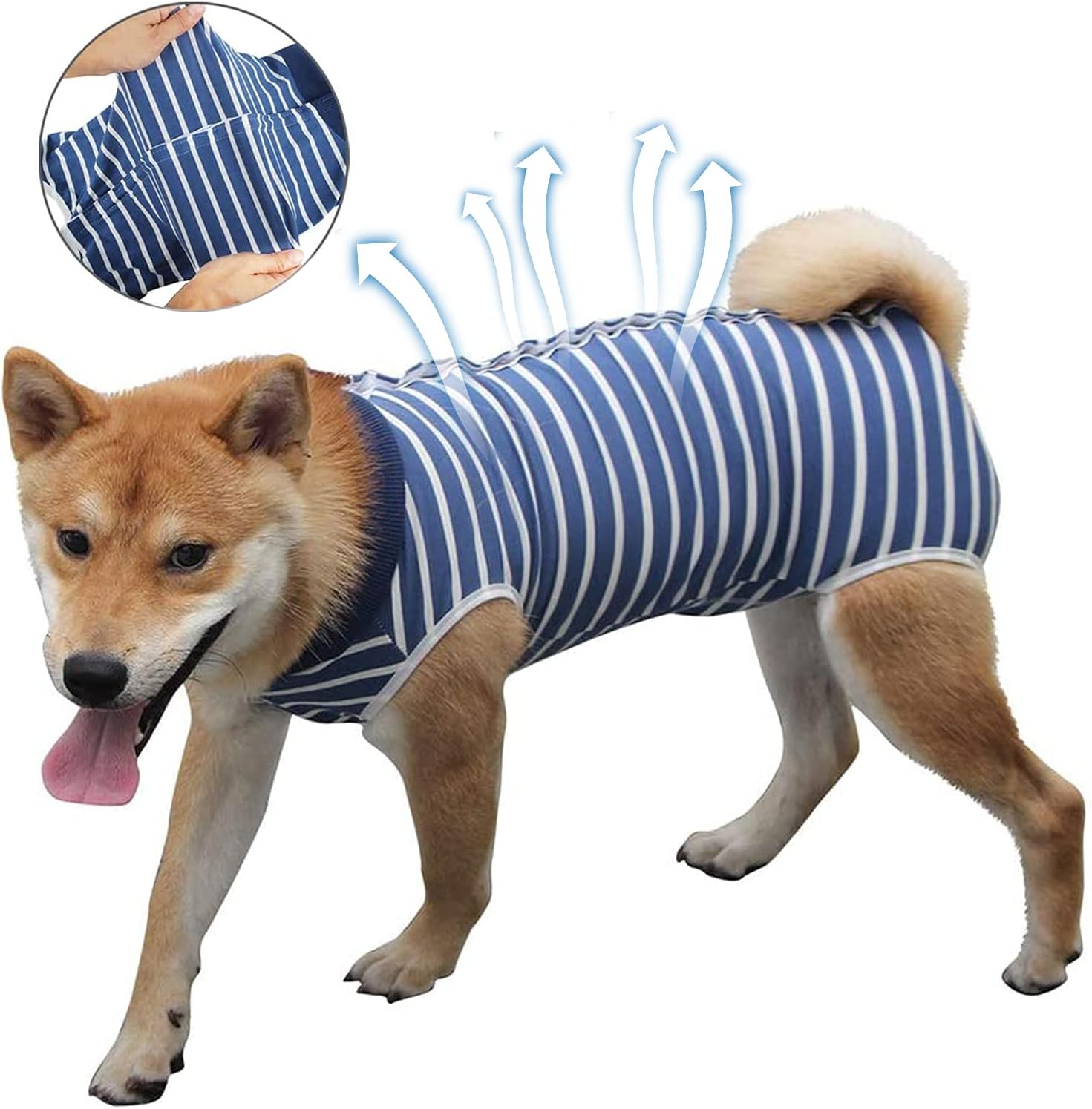 Dog Recovery Suit for Abdominal Wounds, Breathable Dog Surgery Recovery Suit for Dogs, E-Collar Alternative After Surgery Wear Suit for Small/Medium Dogs - Image 1
