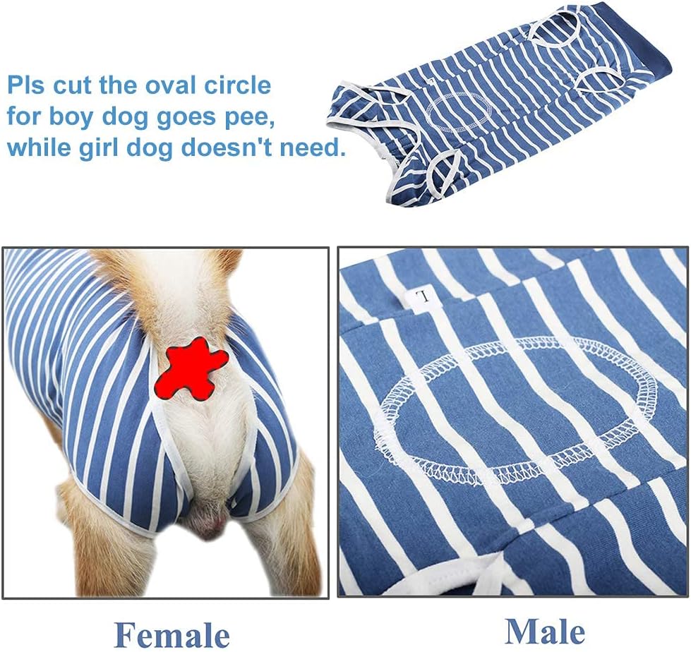 Dog Recovery Suit for Abdominal Wounds, Breathable Dog Surgery Recovery Suit for Dogs, E-Collar Alternative After Surgery Wear Suit for Small/Medium Dogs - Image 3