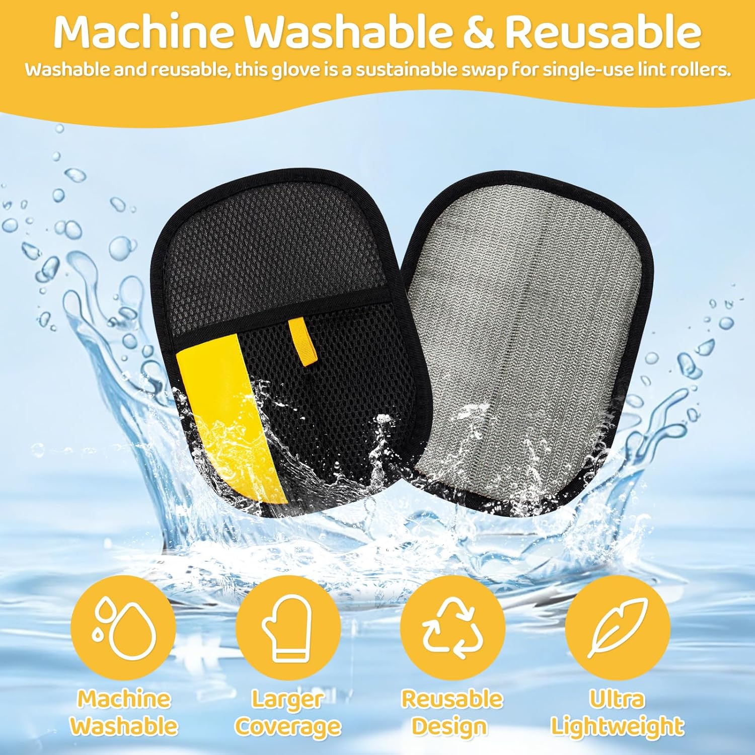 Pet Hair Removal Glove for Dogs & Cats, Upgraded 2PCS Electrostatic Pet Hair Remover with Grooming Comb, Reable Washable Magic Brh Hair Tool Mitt for Clothing, Couch, Carpet, Car Seat - Image 7