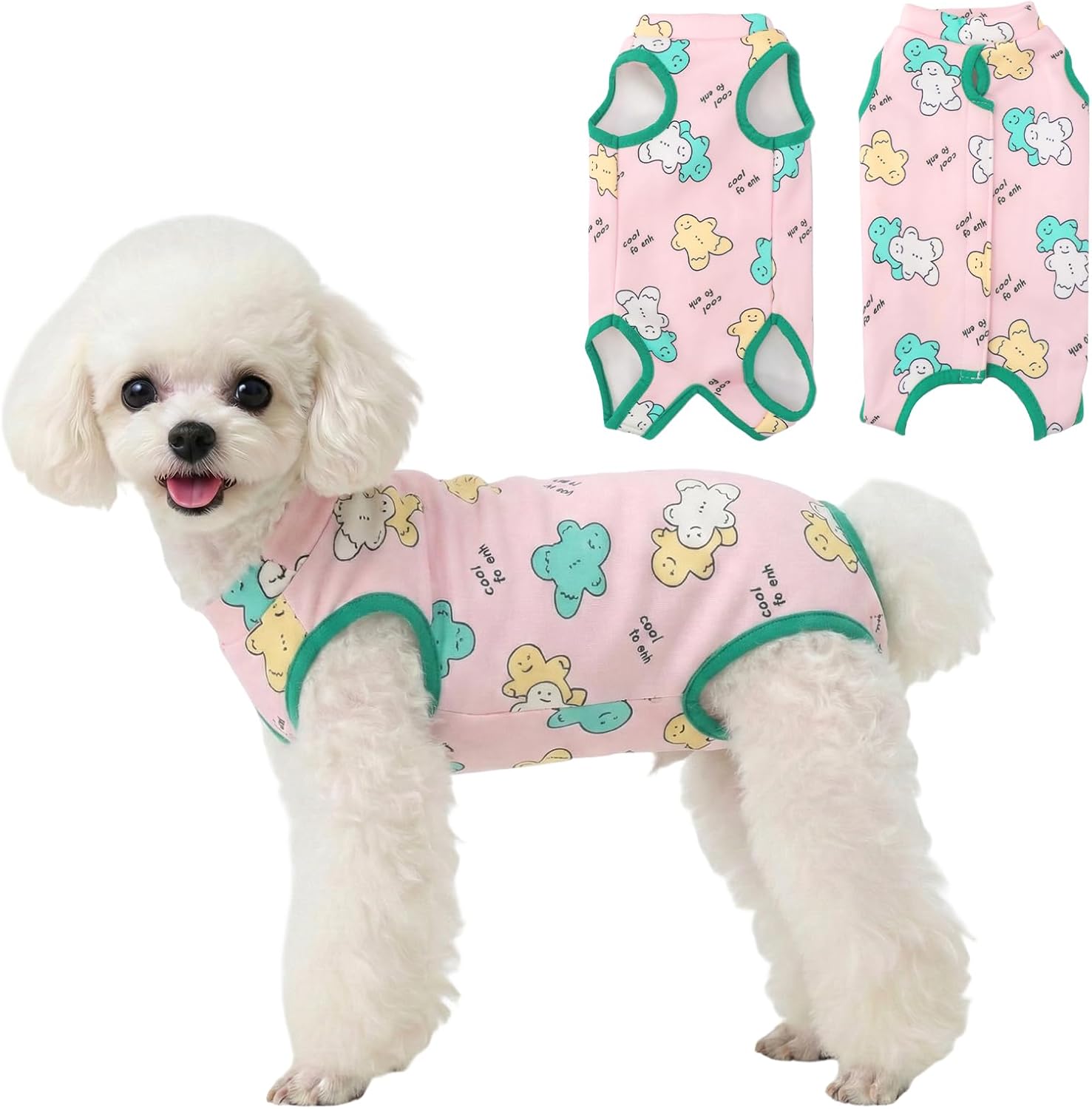 Recovery Suit for Dogs After Surgery, Breathable Dog Onesie Surgical Spay Suit for Female Dogs, Cute Dog Surgery Recovery Suit - Image 1