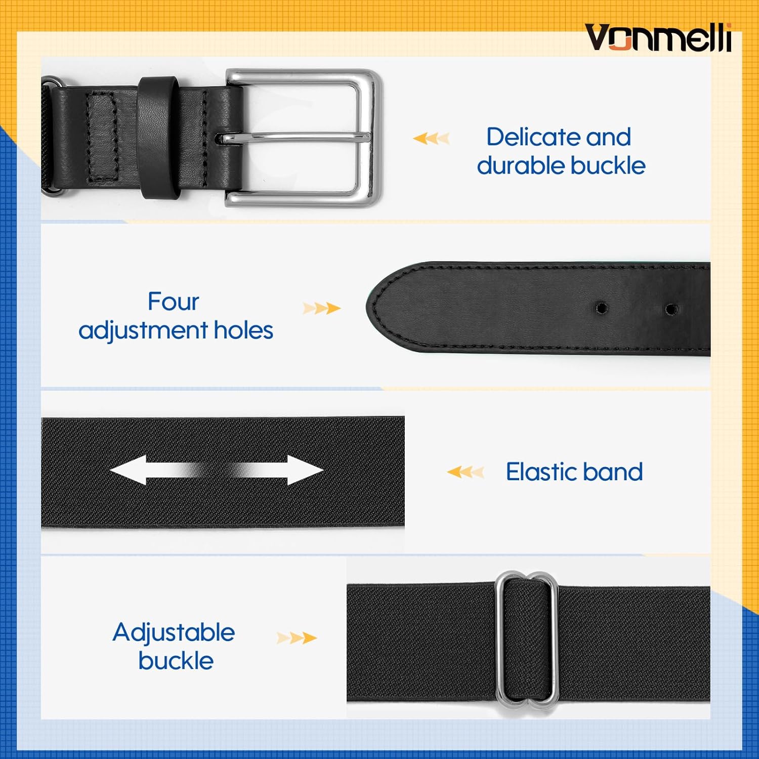 Baseball Belt Softball Belt Adjtable, Elastic Baseball Uniform Belt Youth and Adult Sizes - Image 2