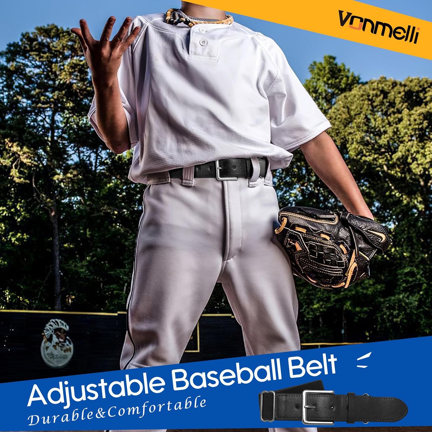 Baseball Belt Softball Belt Adjtable, Elastic Baseball Uniform Belt Youth and Adult Sizes - Image 6