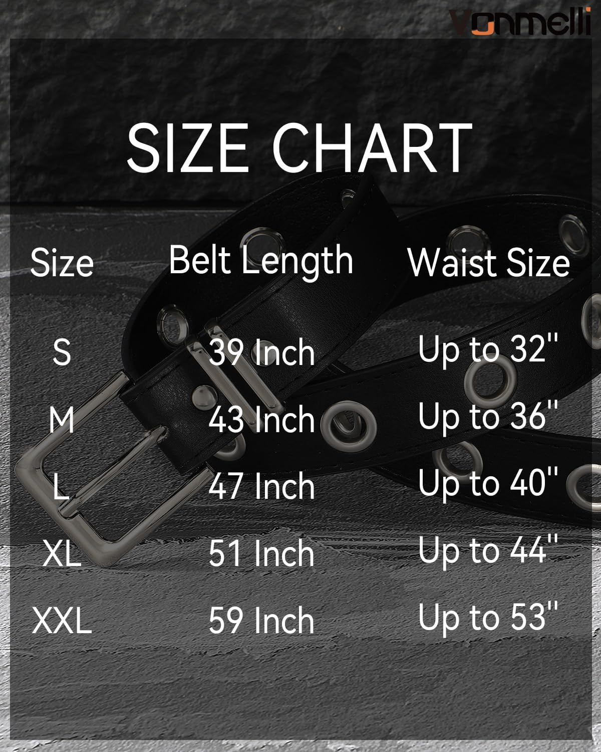 Grommet Leather Belt for Women Men, Black Punk Goth Belt for Women Jeans - Image 5