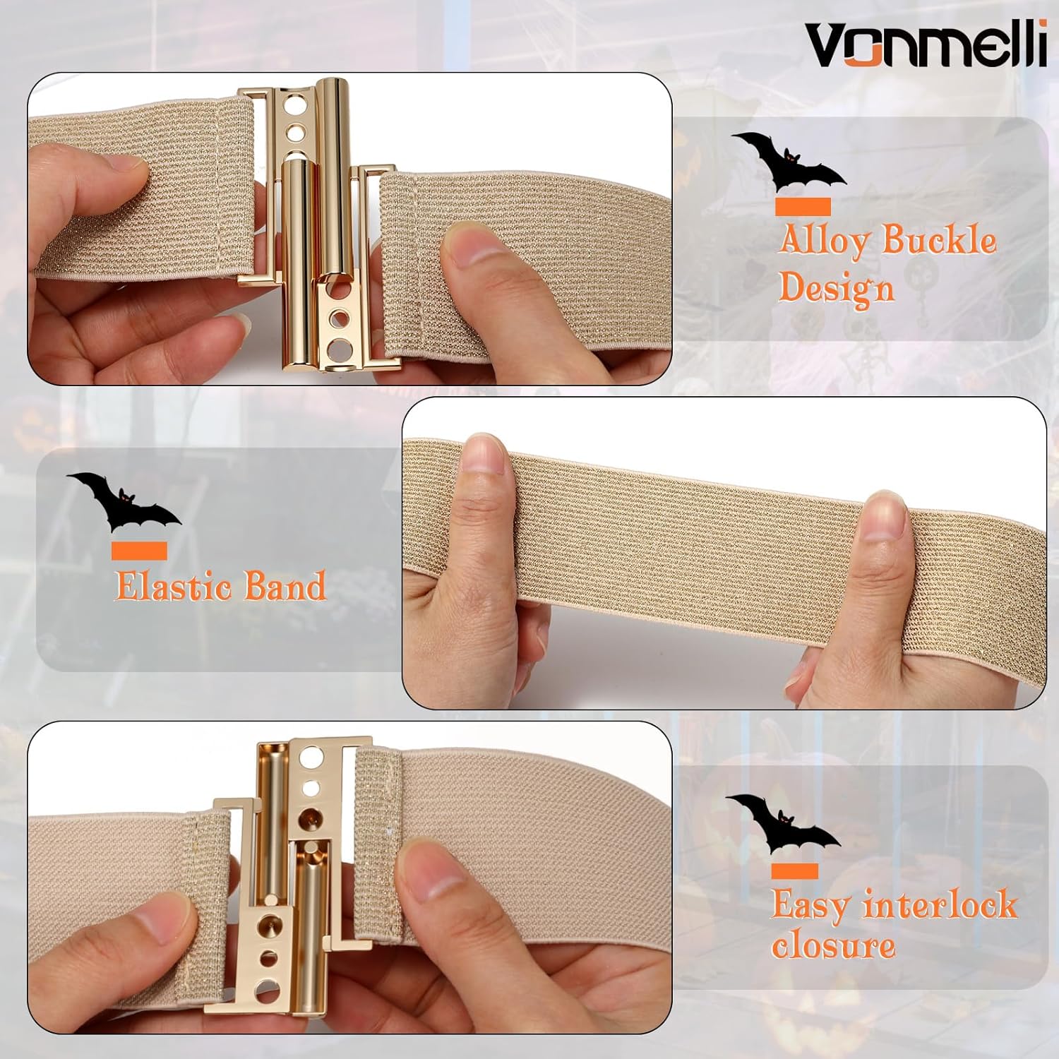 Wide Elastic Stretchy Belts for Women, Trimmer Stretch Waistband Retro Waist Belt for Dresses - Image 4