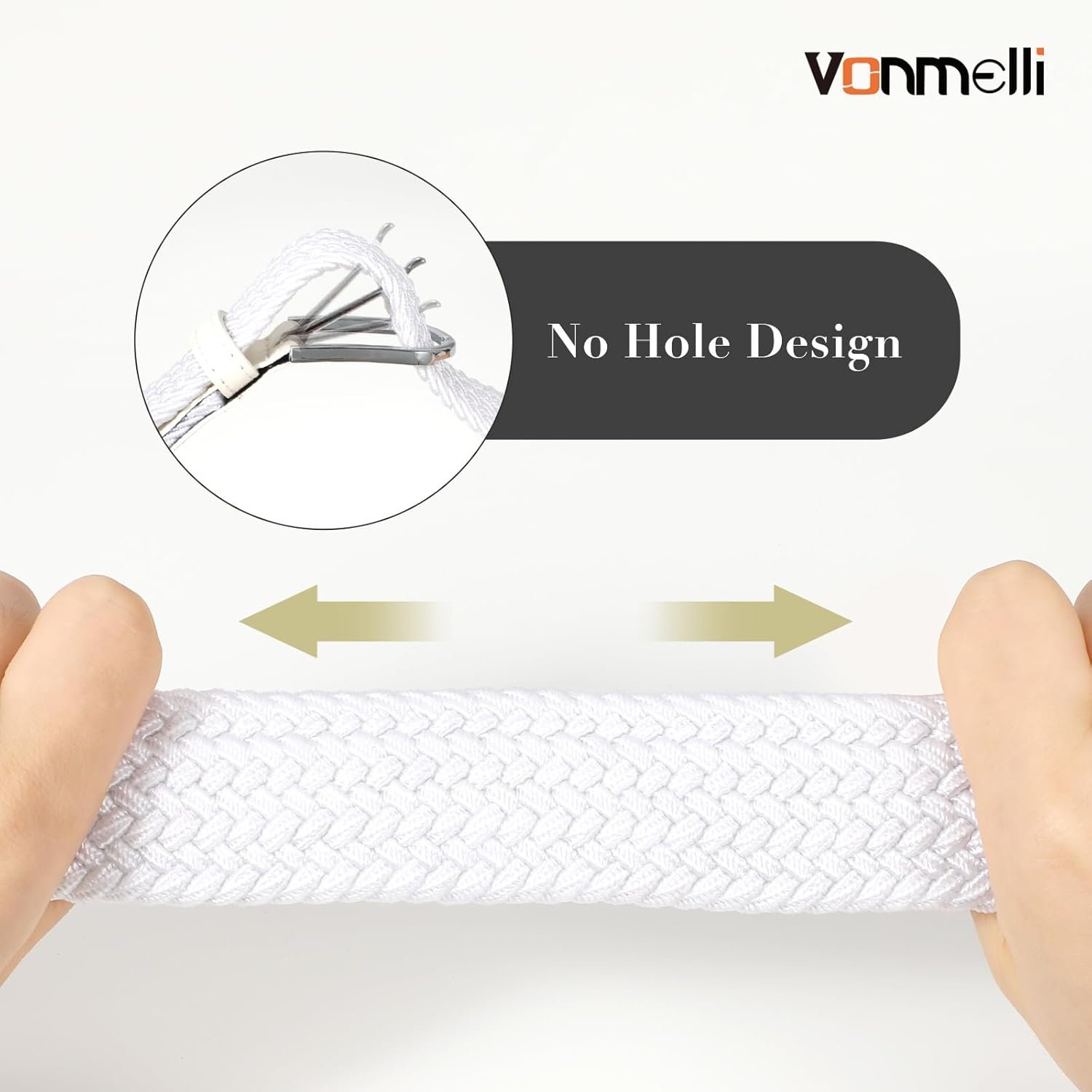 Women Braided Stretch Belts Elastic Canvas Woven Belts For Jeans Pants - Image 5