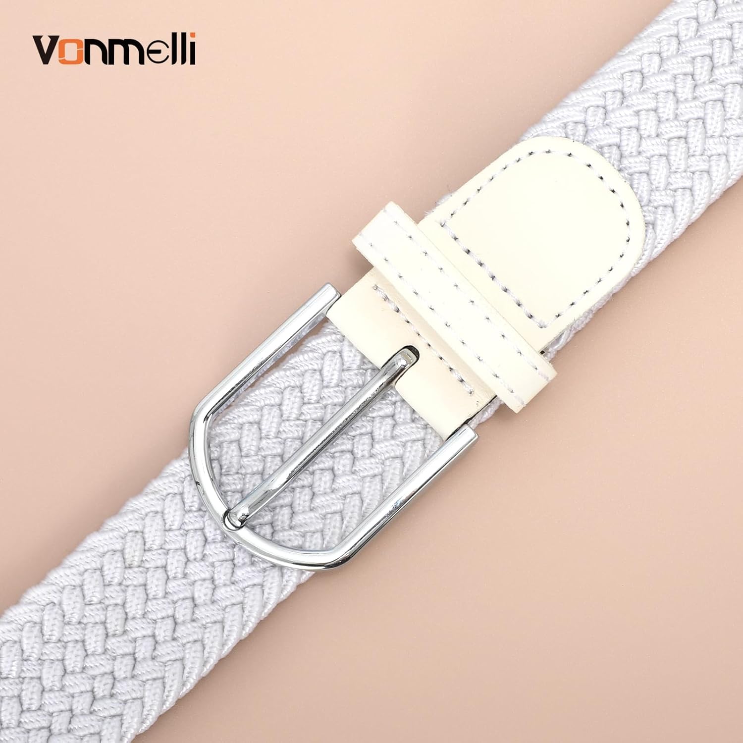 Women Braided Stretch Belts Elastic Canvas Woven Belts For Jeans Pants - Image 6