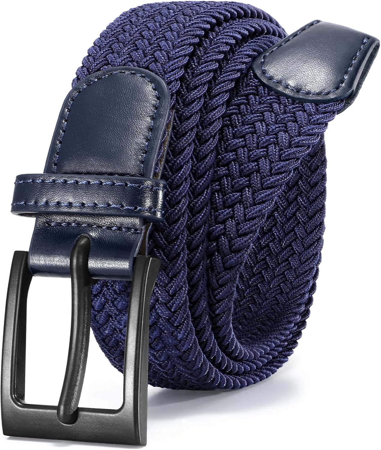 Braided Stretch Golf Belt for Men, No Metal TSA Elastic Stretch Braided Belt Men - Image 1