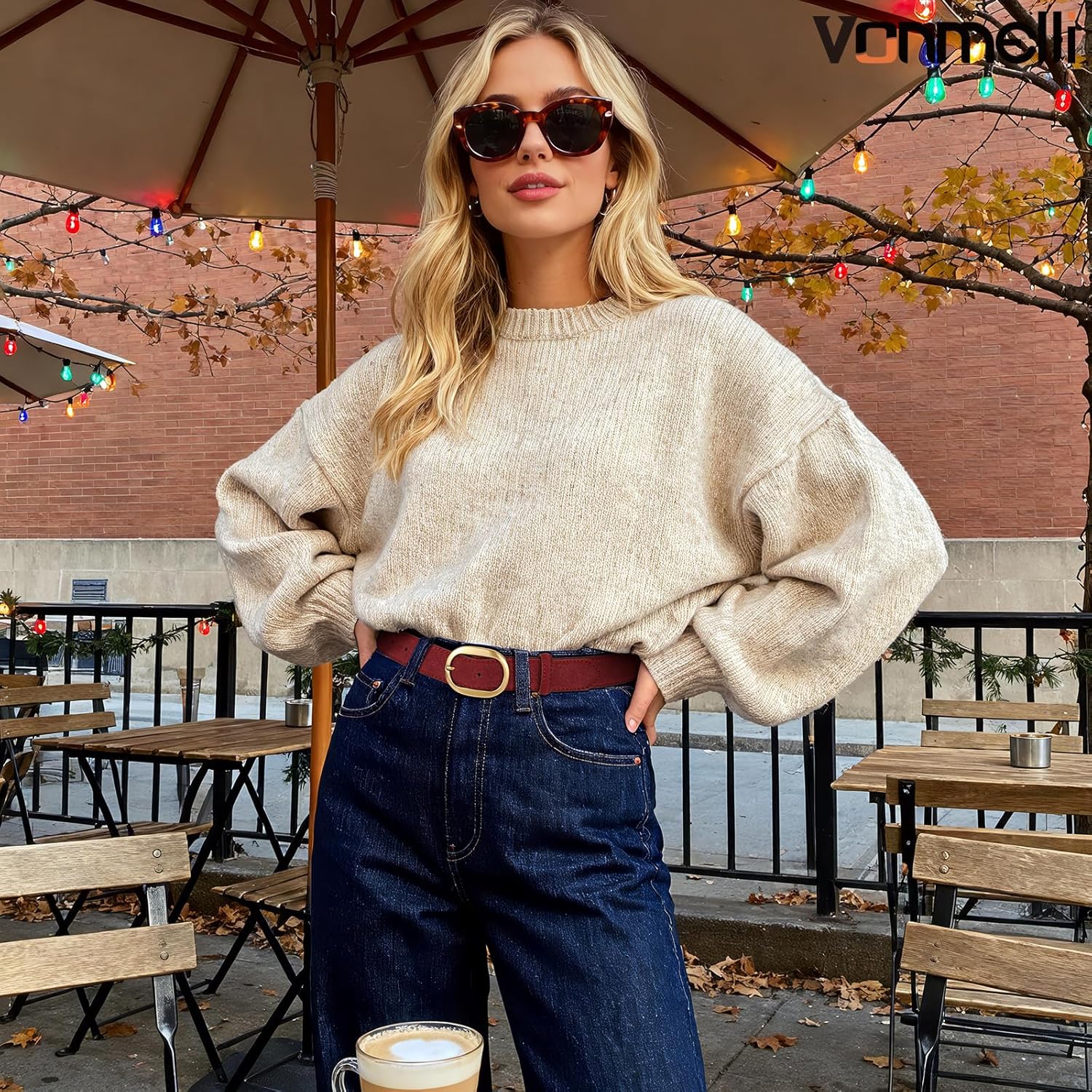 Womens Suede Belt for Jeans Dresses Burgundy Ladies Leather Waist Belts with Vintage Gold Buckle, M - Image 3