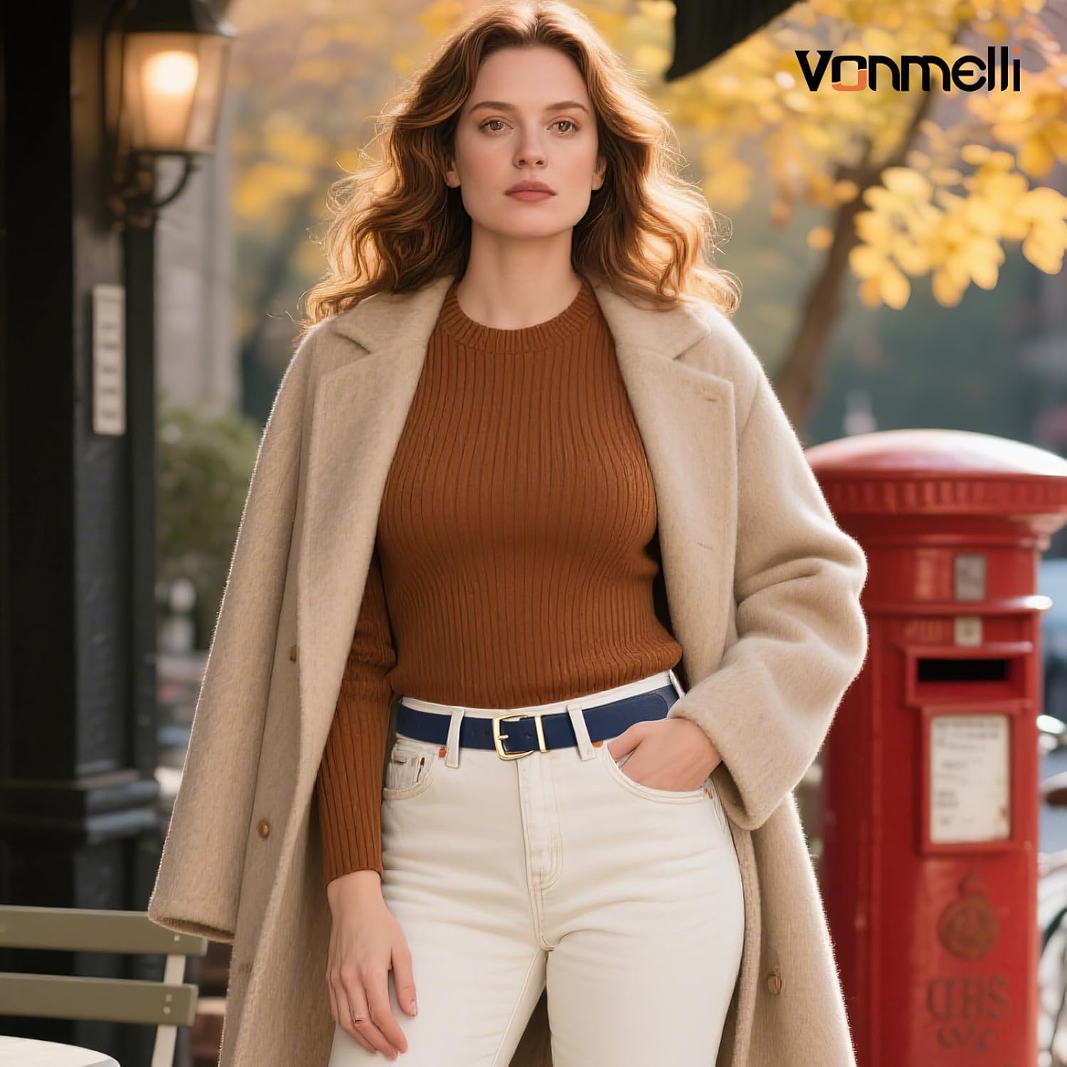 Women's Leather Belts for Jeans Dress Pants Women Fashion Leather Belt with Gold Buckle - Image 4