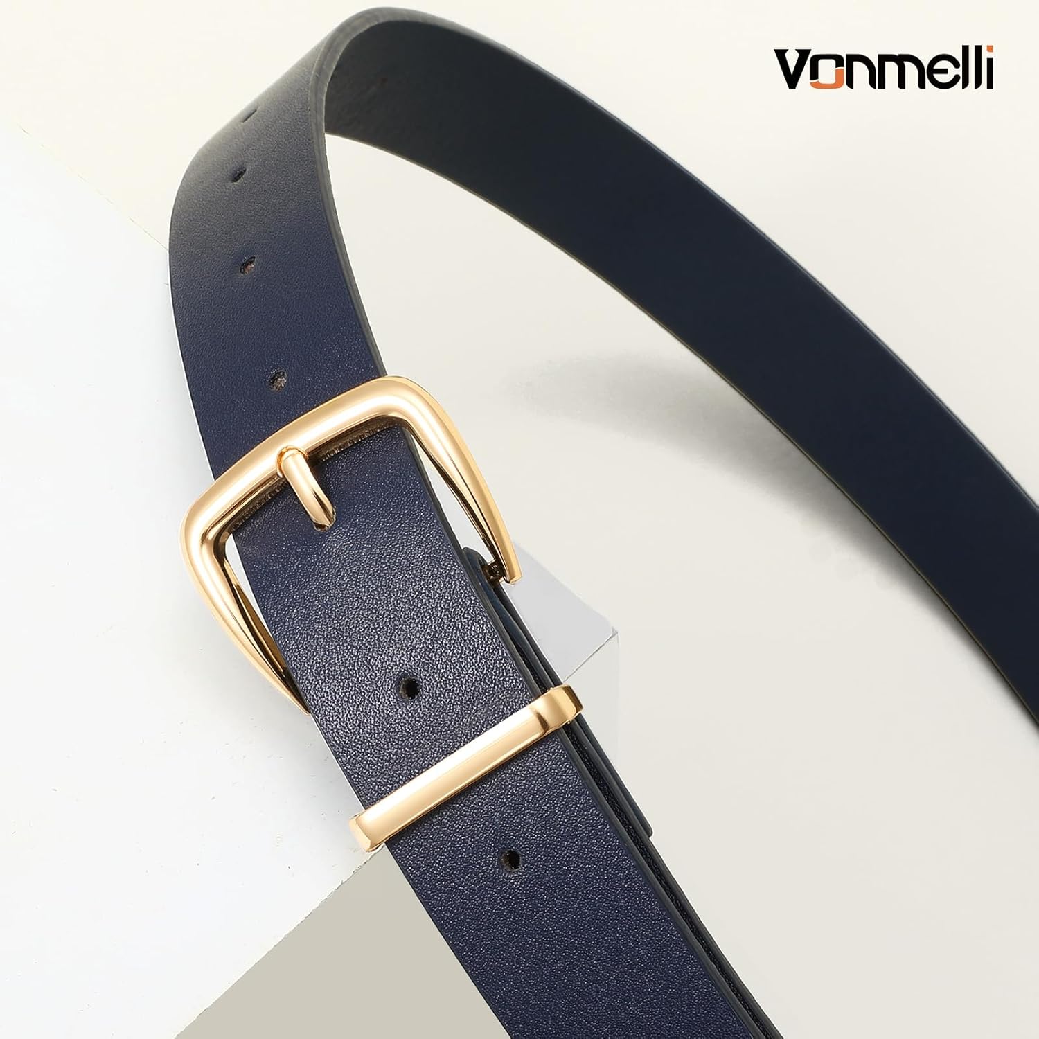 Women's Leather Belts for Jeans Dress Pants Women Fashion Leather Belt with Gold Buckle - Image 5