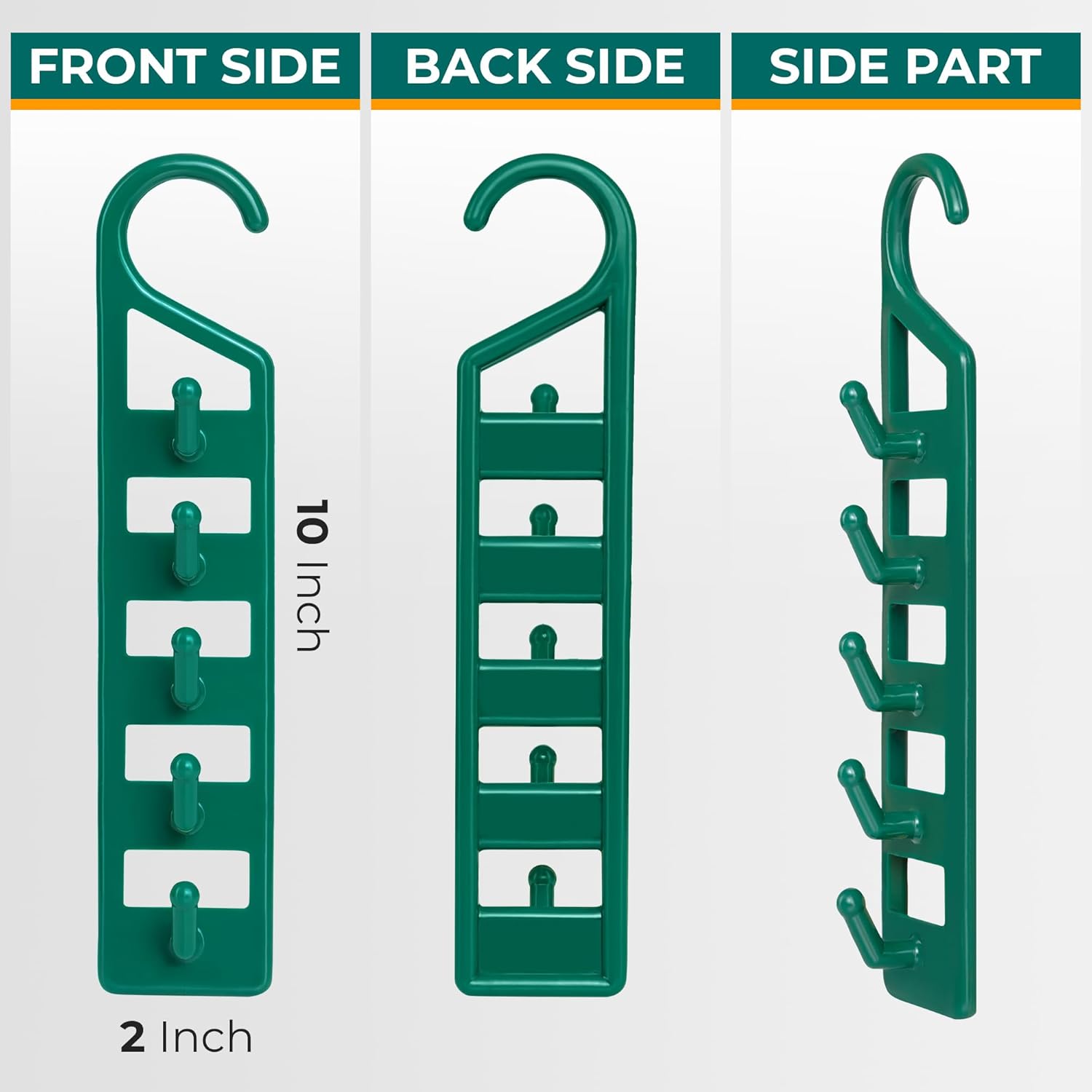 Space Saving Hangers for Clothes - 4 in Pack, Heavy Duty Plastic, Multi Closet Space Savers for Shirts, Pants, Jeans, Sweaters - Hanger Organizer Space Saver - Image 4