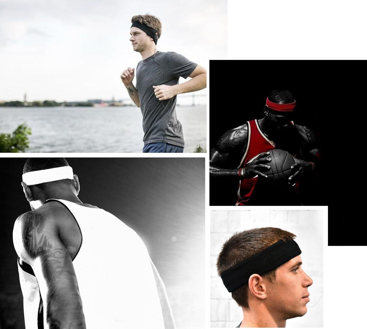 ® 10 PCS Sports Basketball Headband/Sweatband Head Sweat Band/Brace Gift Party Outdoor Activities - Image 7