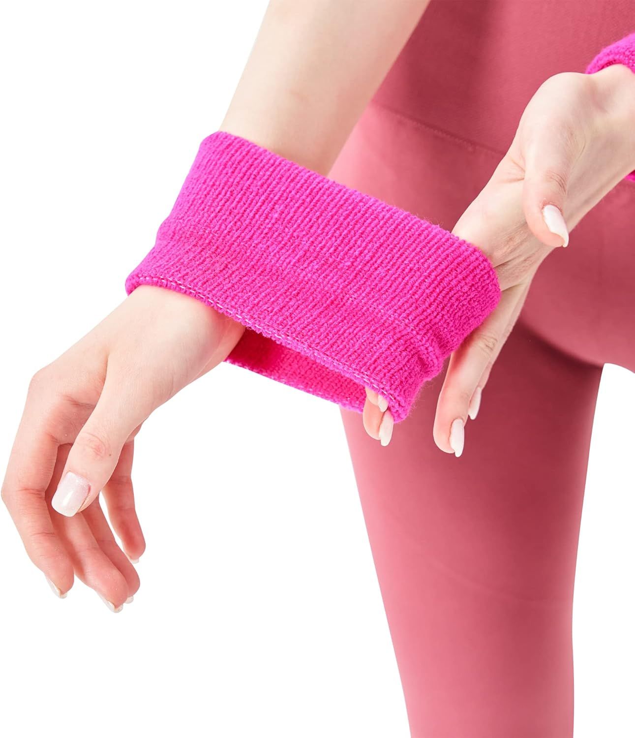 10 Pack Sports Wristband Sweatband Gym Yoga Wrist Support Sweatband Cotton Wrist Wraps - Image 3
