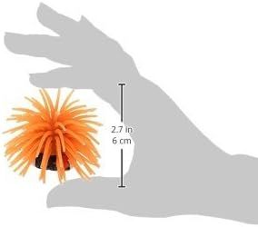 Artificial Aquarium Fish Tank Decoration Silicone Sea Anemone Artificial Fish Tank Ornament Decoration Small(Orange) - Image 2