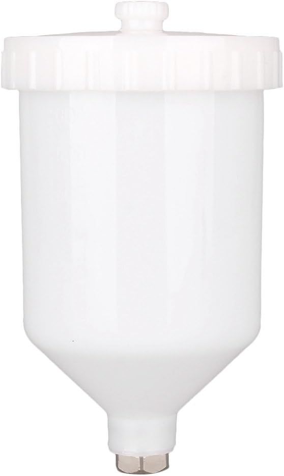 600ml Spray Paint Gun Cup Air Gravity Feed Paint Spray Auto Car Pot Threaded Connector Capacity for Spray Gun White - Image 3