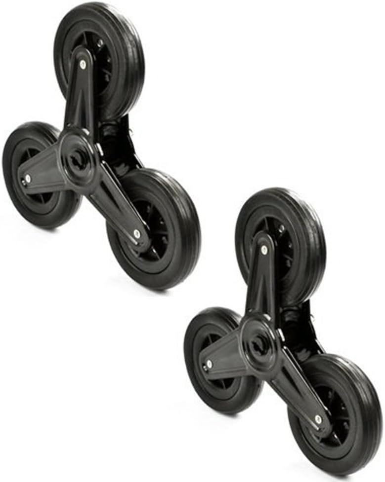 Pair of Replacement Stair Climbing Shopping Cart Wheels for Shopping Laundry Cart - Image 2