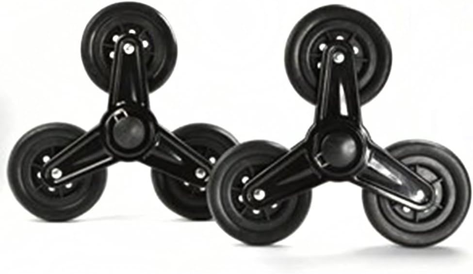 Pair of Replacement Stair Climbing Shopping Cart Wheels for Shopping Laundry Cart - Image 3