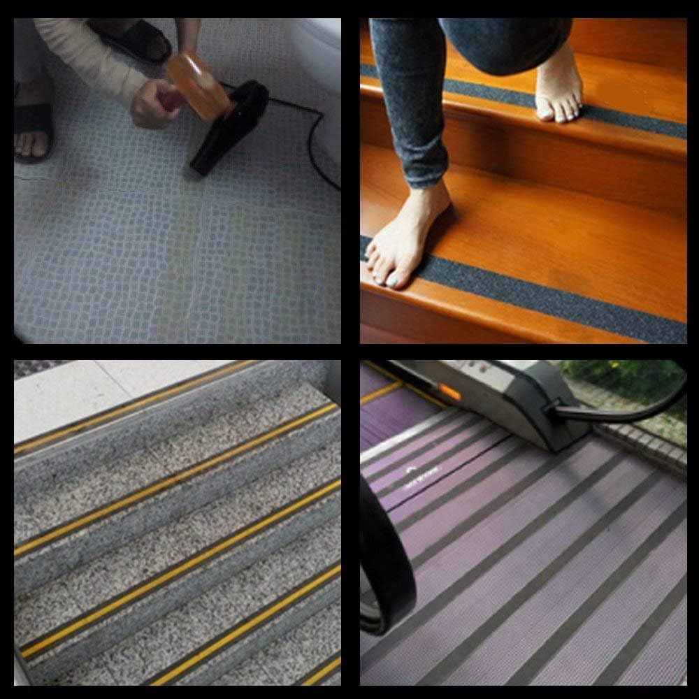 2 inch 16.4Ft Floor Safety Grip Non Skid Safety Tape Anti Slip Adhesive for Steps Stairs Indoor or Outdoor Applicable, High Traction, Gray - Image 2