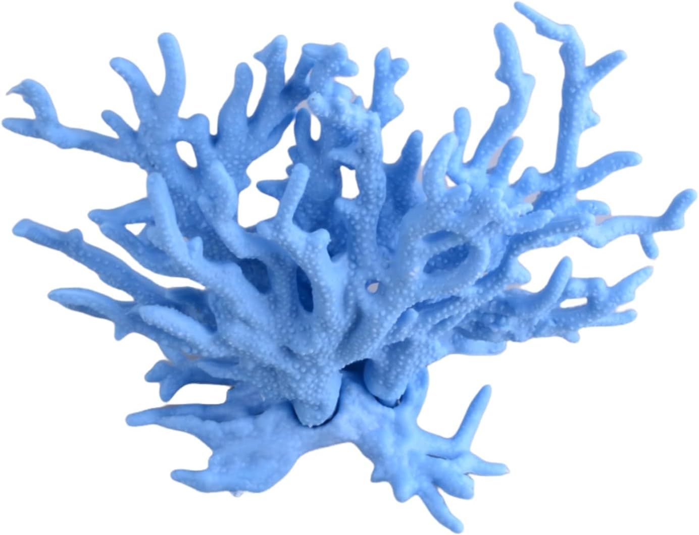 Blue Artificial Aquarium Plant Ornament Decor Plastic Coral Reef Fish Tank Decoration - Image 2