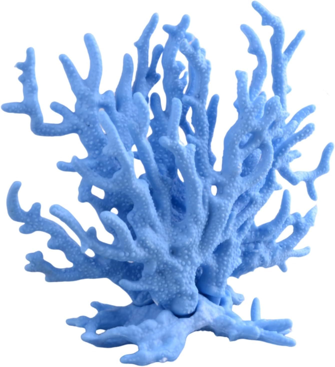 Blue Artificial Aquarium Plant Ornament Decor Plastic Coral Reef Fish Tank Decoration - Image 3