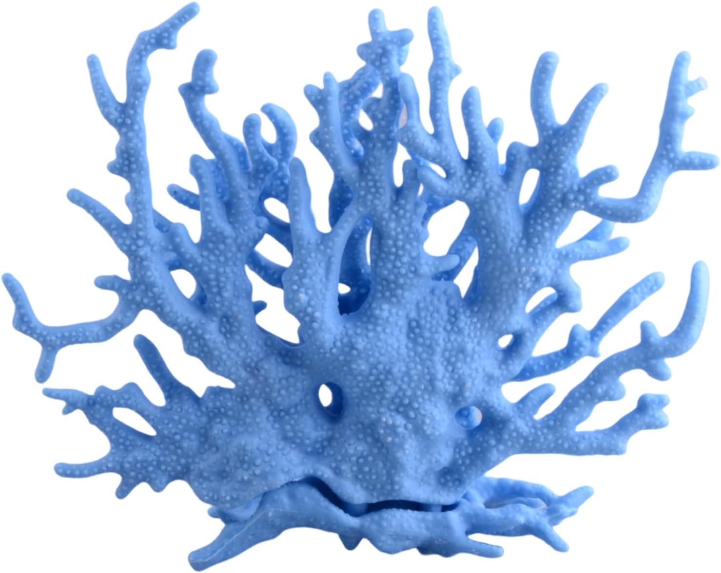 Blue Artificial Aquarium Plant Ornament Decor Plastic Coral Reef Fish Tank Decoration - Image 4