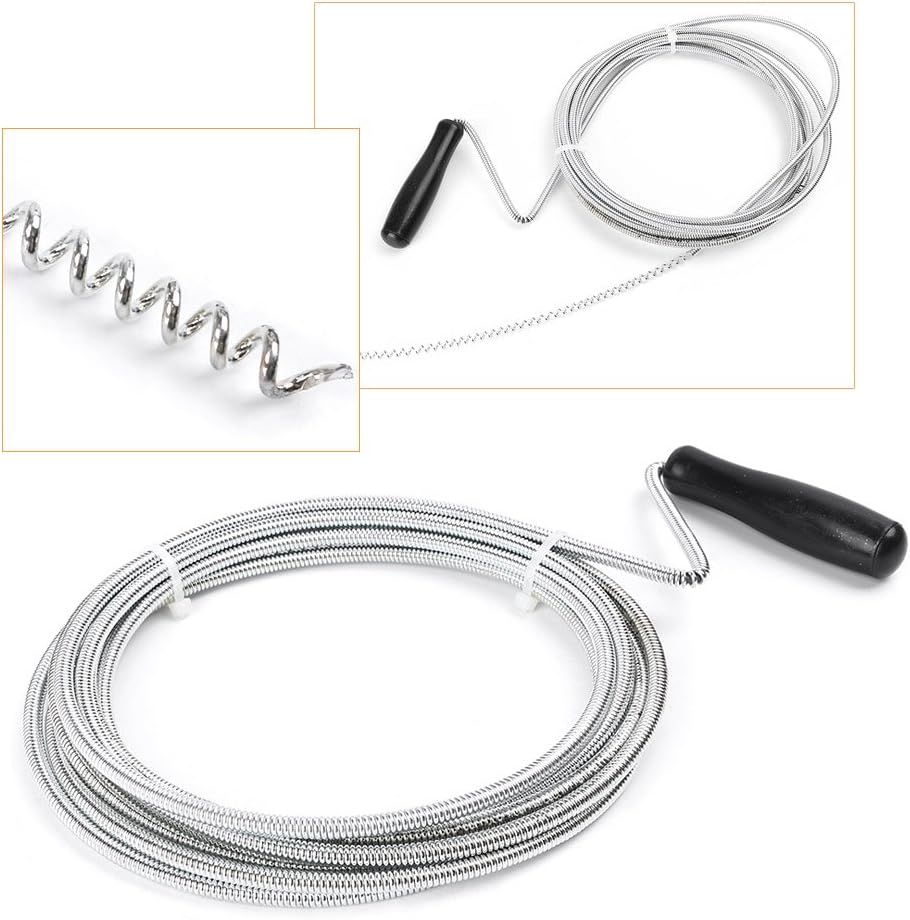Metal Drain Cleaner and Clog Remover, 10FT long Hair Catcher Cleaning Tool, Sink Dredge Pipeline Cleaner for Bathroom Kitchen Tube Sink Basin - Image 2