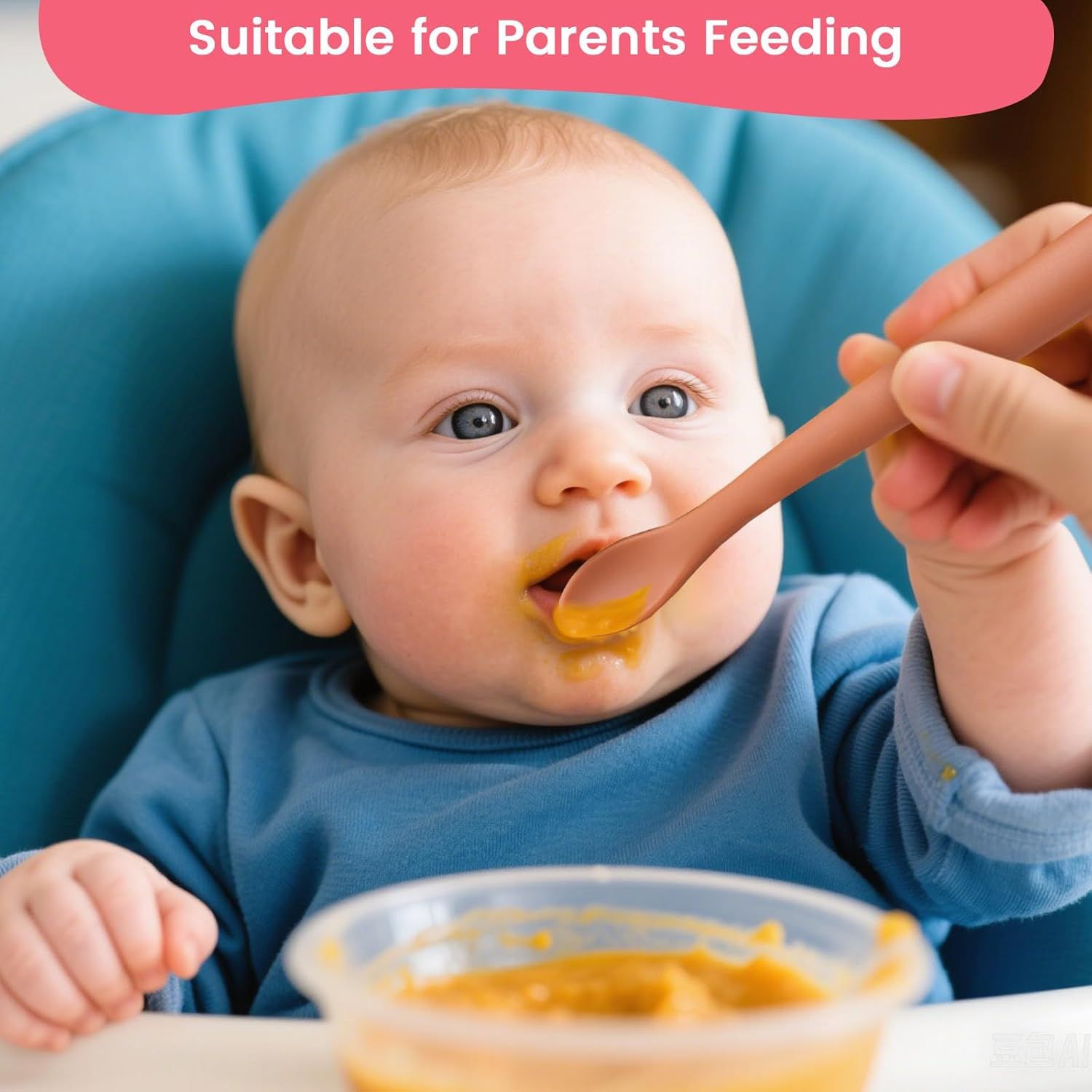 8-Piece Silicone Baby Spoons, First Stage Infant Self Feeding Spoons, Soft-Tip Gentle on Gums, Baby Utensils, Infant Training Spoon, Dishwasher Safe & Boil-proof - Image 6