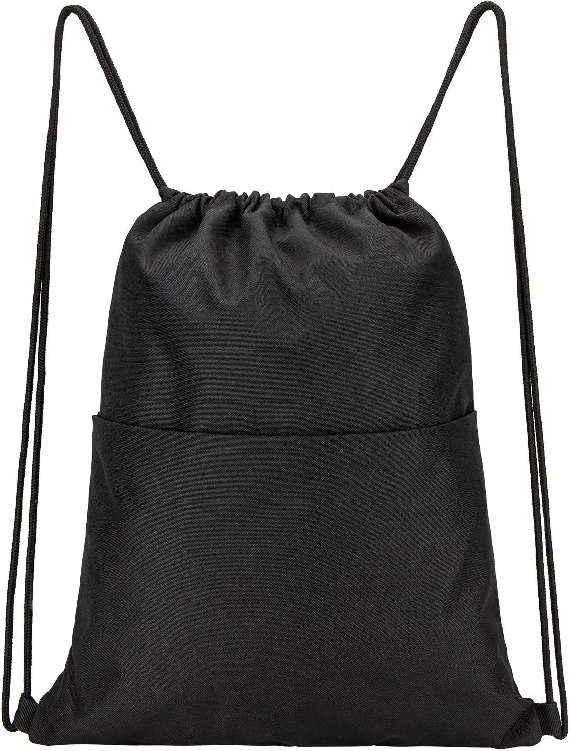 Drawstring Backpack Water Resistant String Bag Sports Sackpack Gym Sack with Side Pocket for Men Women - Image 1