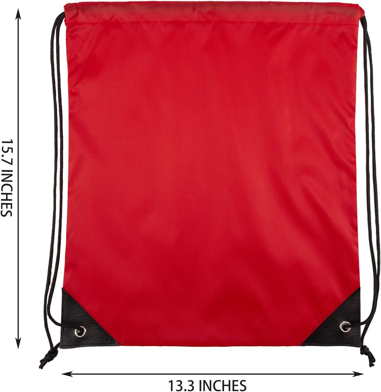 Drawstring Backpacks Bulk 10 Pieces String Bags Customized Bags for Party Gym Sport Trip - Red - Image 2