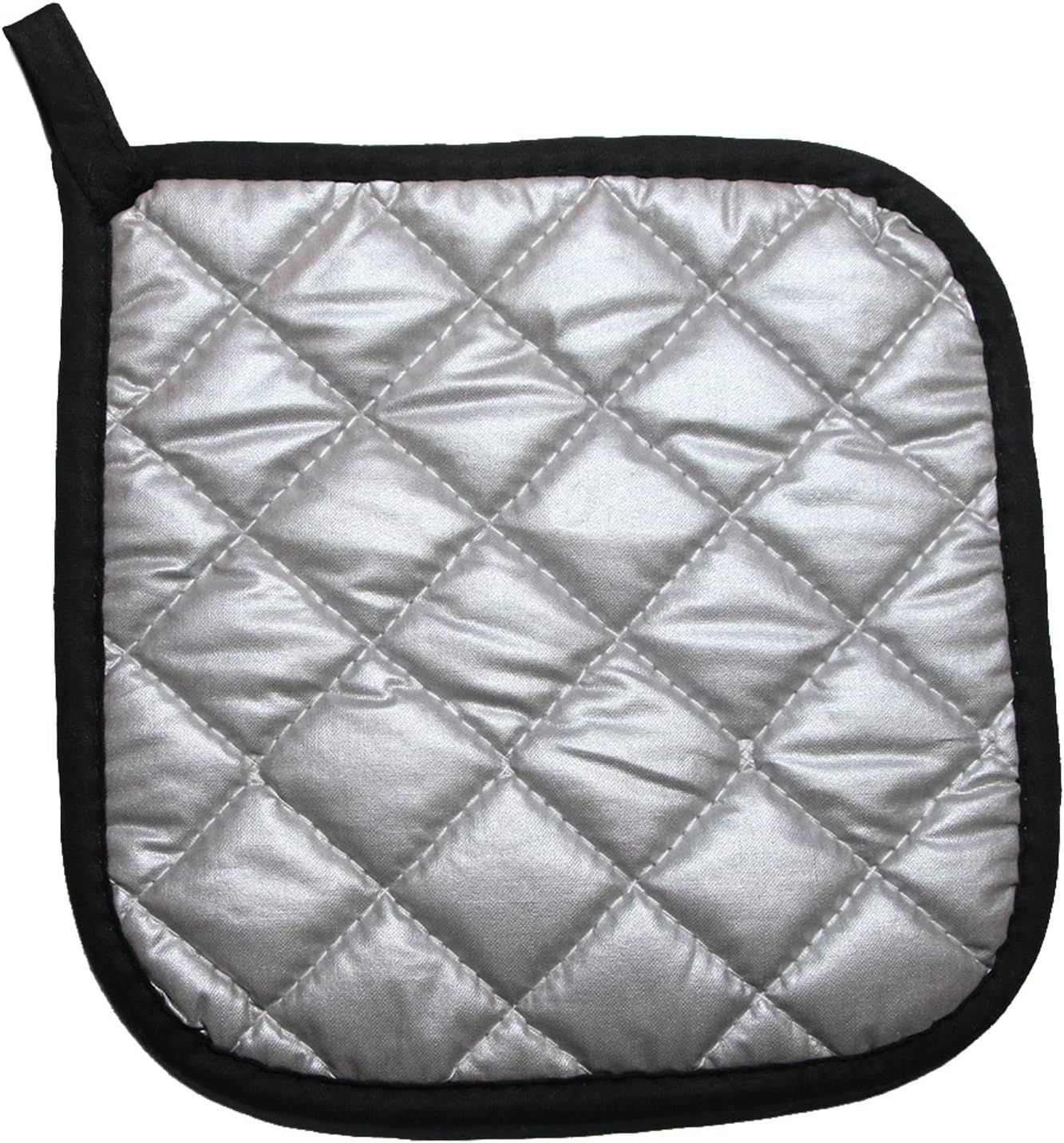 5 PCS Pot Holders for Kitchen, Cotton Potholers with Great Heat Resistance, Hot Pads, Trivets for Cooking and Baking Black - Image 4