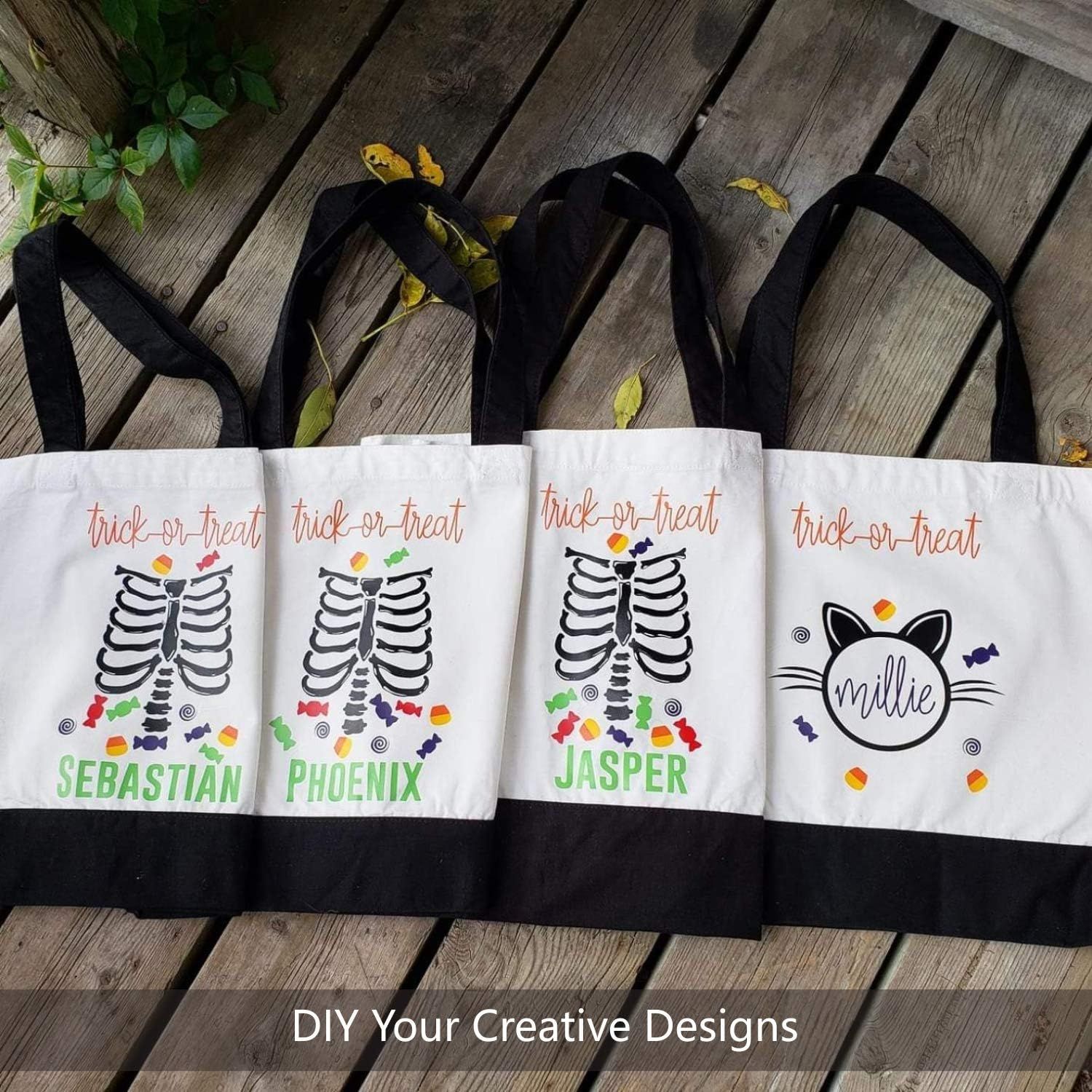 1 | 3 | 6 | 12 | 24 Pack Super Strong Large 12oz Cotton Canvas Tote Bag, Reusable Grocery Shopping Cloth Bag, Fashionable Two-Tone Tote for Crafts, DIY Your Creative Designs (Pack of 1) - Image 5