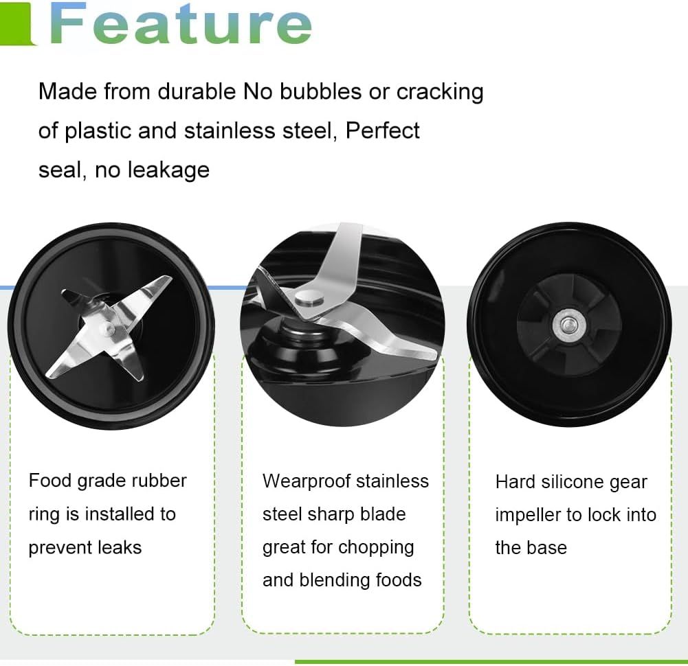 Replacement Cross Blade + 16oz Cup Set for Magic Bullet, Replacement Parts compatible with 250 W Magic Bullet MB1001 Blender - Image 5