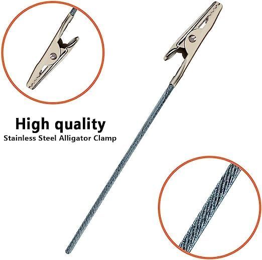50Pcs Metal Wire Alligator Clamp Long-Tailed Alligator Iron Clip Clasp for DIY Card Clip Holder 6 inch (150mm) - Image 4