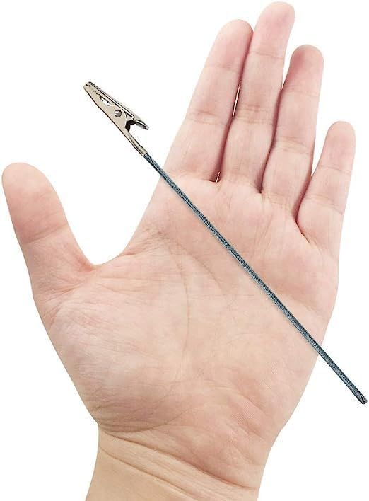 50Pcs Metal Wire Alligator Clamp Long-Tailed Alligator Iron Clip Clasp for DIY Card Clip Holder 6 inch (150mm) - Image 5