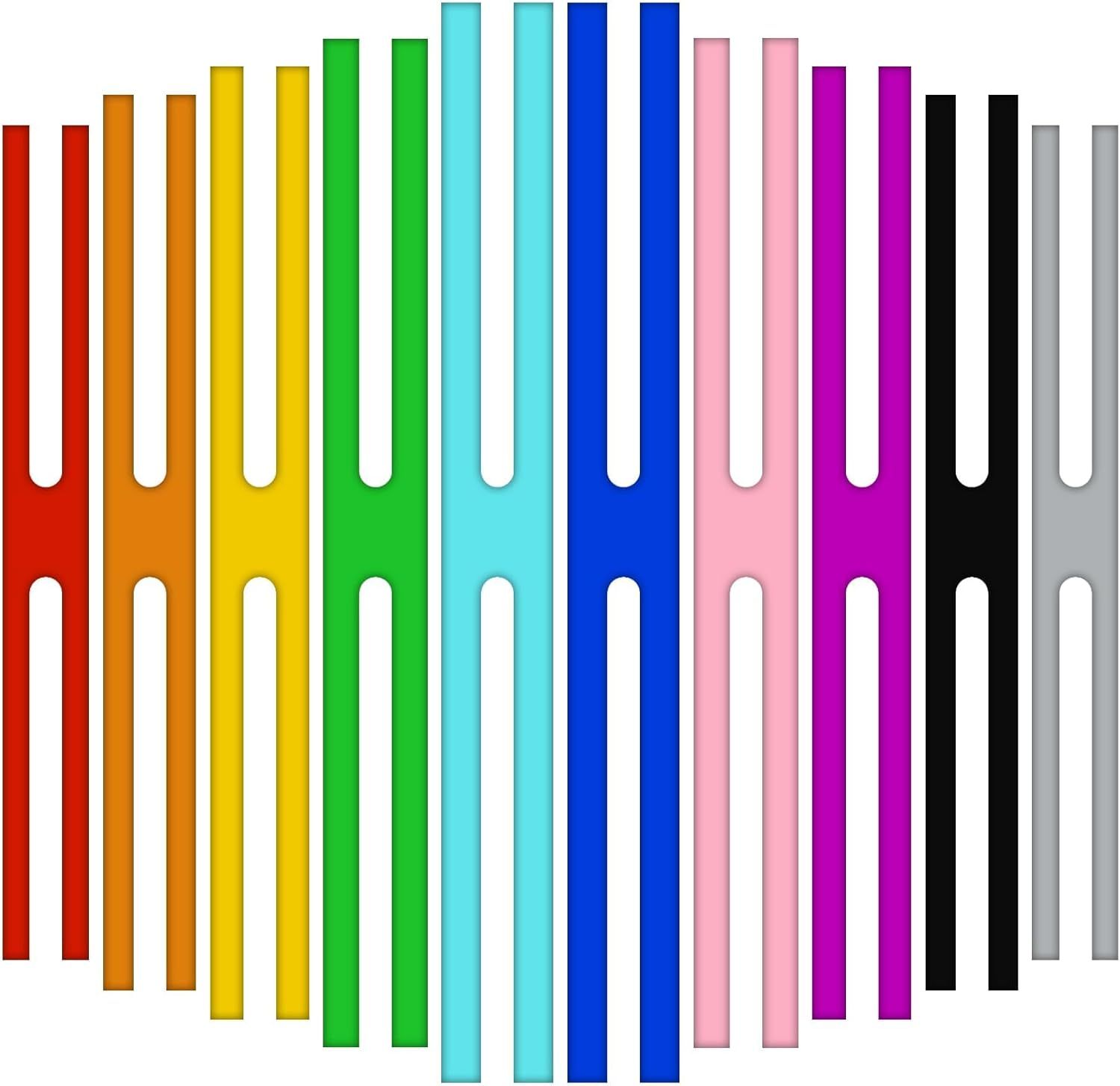 10PCS H Band Silicone Rubber Bands, 9 Inch H-Bands Silicone Rubber Bands Assorted Color, Elastic Rubberbands H-Band Silicones Bands 9 Inch | 9” Silicones Bands - Image 1