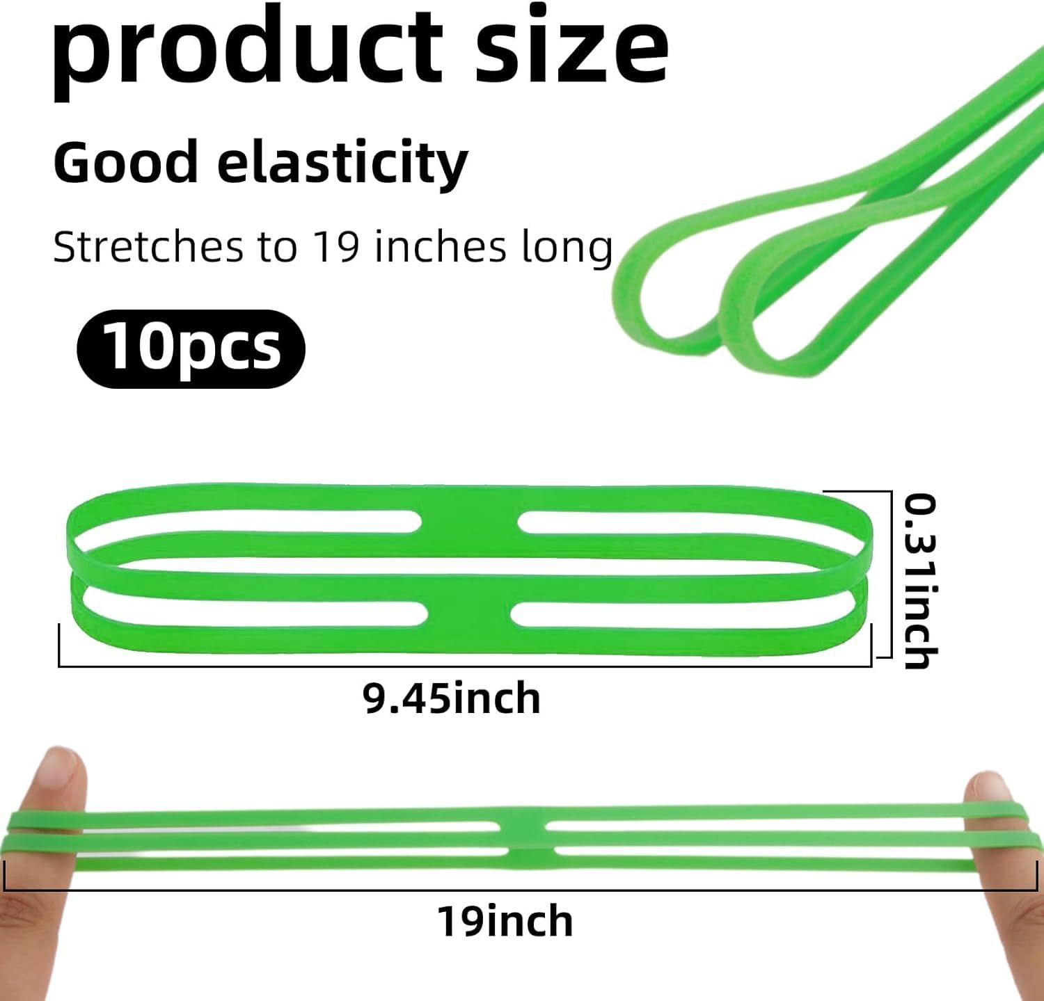 10PCS H Band Silicone Rubber Bands, 9 Inch H-Bands Silicone Rubber Bands Assorted Color, Elastic Rubberbands H-Band Silicones Bands 9 Inch | 9” Silicones Bands - Image 3