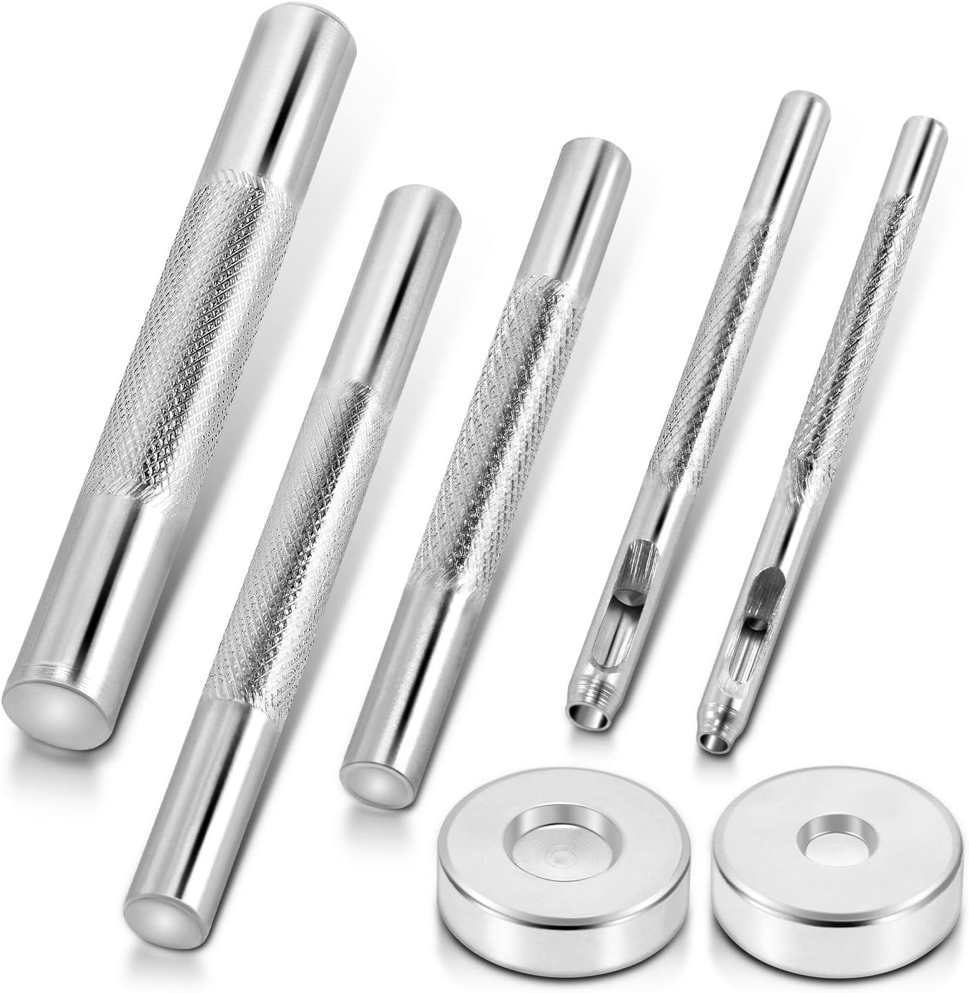 200Sets 6mm Leather Rivets + 7pcs Rivets Setting Tools for Install Leather Bag Belt Shoe Boot Hats Pet Collar Keychain Clothing - Image 1