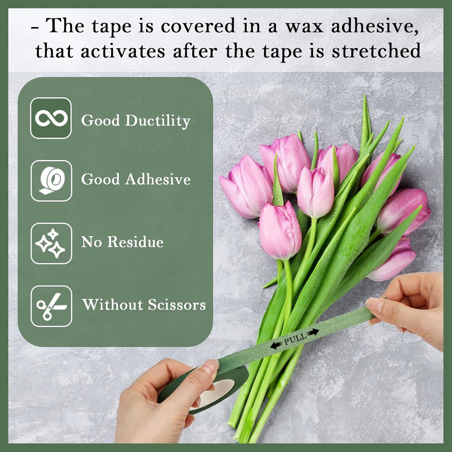 8 Rolls Floral Tape, 1/2