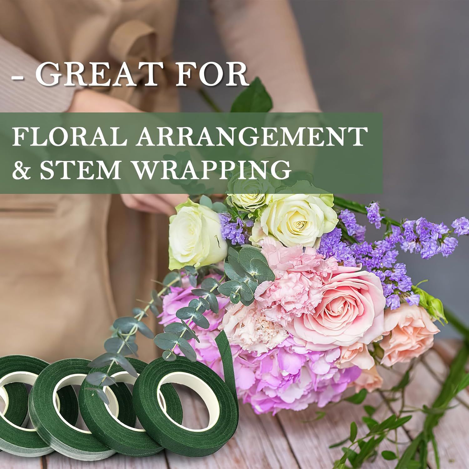 8 Rolls Floral Tape, 1/2