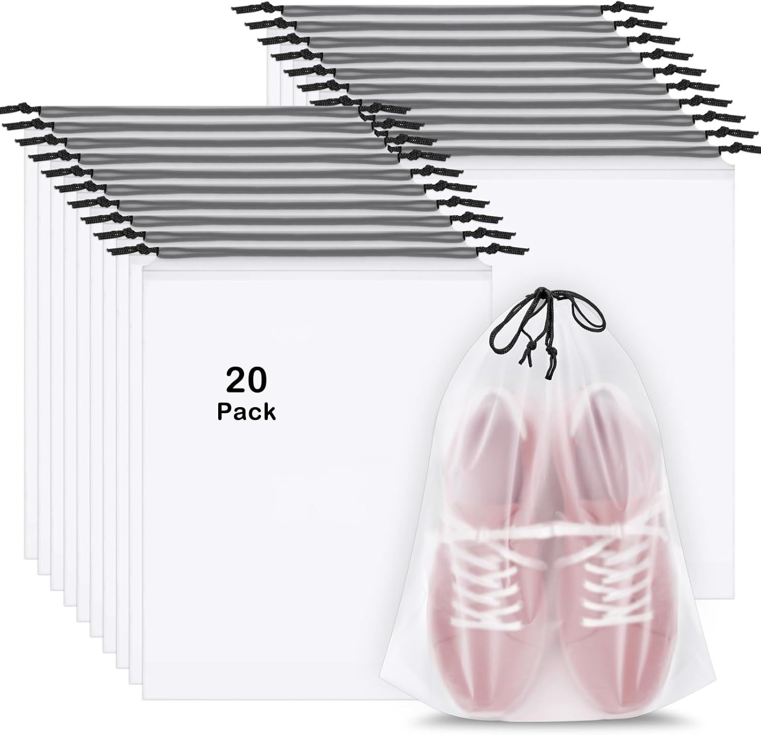 20 Pack Shoe Bags for Travel, 15.7