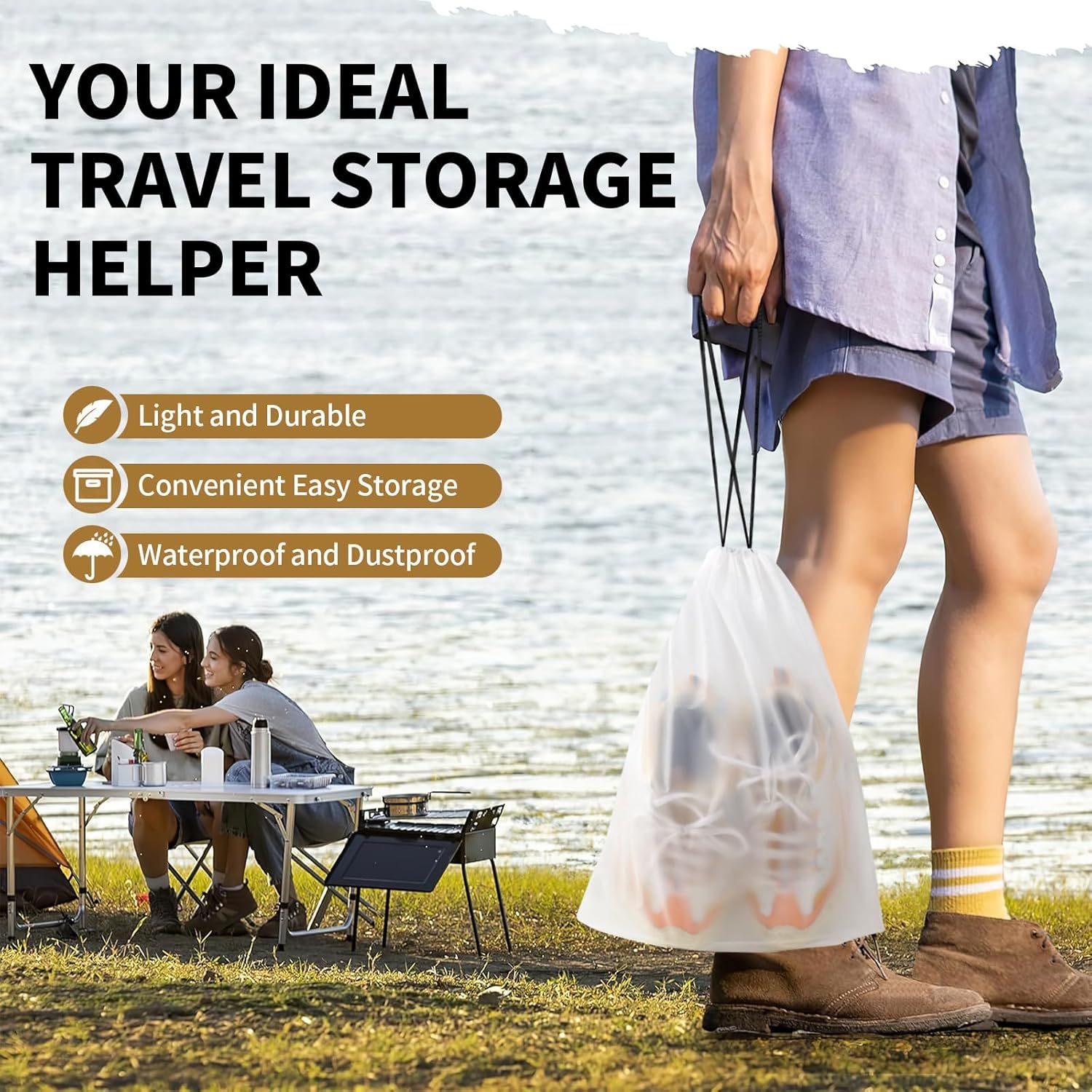 20 Pack Shoe Bags for Travel, 15.7