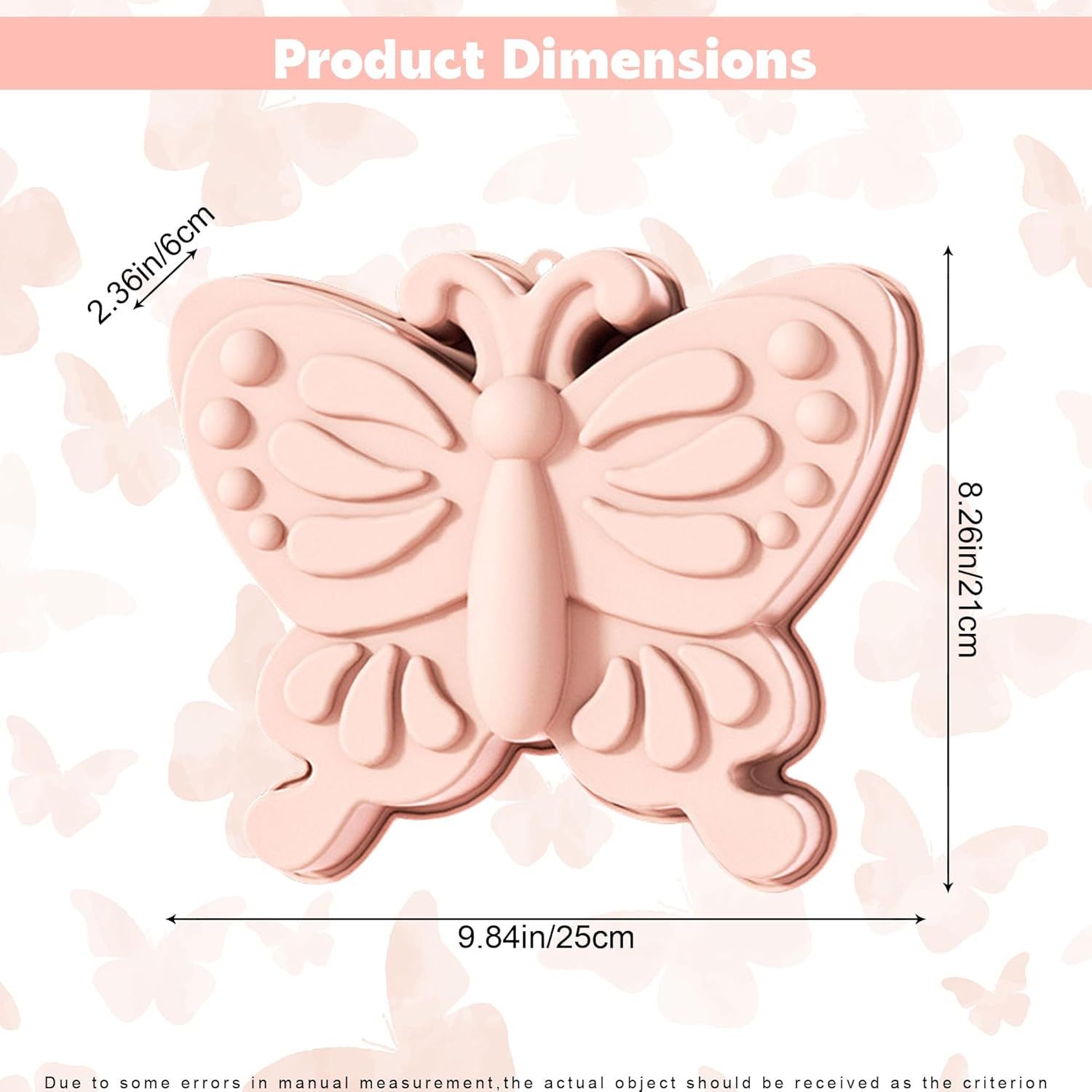 10 Inch Large Butterfly Cake Pan,Butterfly Shaped Birthday Cake Pan,3D Cake Baking Pan Nonstick Silicone Cake Mold for Birthday,Baby Shower, Anniversary, Party, Christmas - Image 3