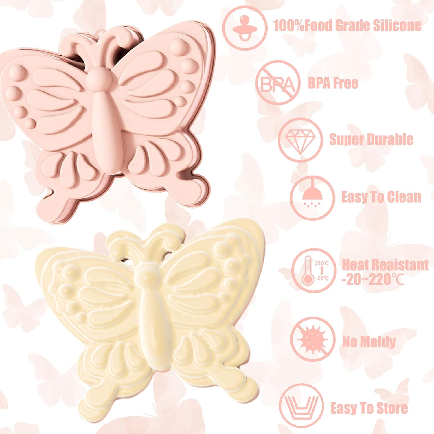 10 Inch Large Butterfly Cake Pan,Butterfly Shaped Birthday Cake Pan,3D Cake Baking Pan Nonstick Silicone Cake Mold for Birthday,Baby Shower, Anniversary, Party, Christmas - Image 4