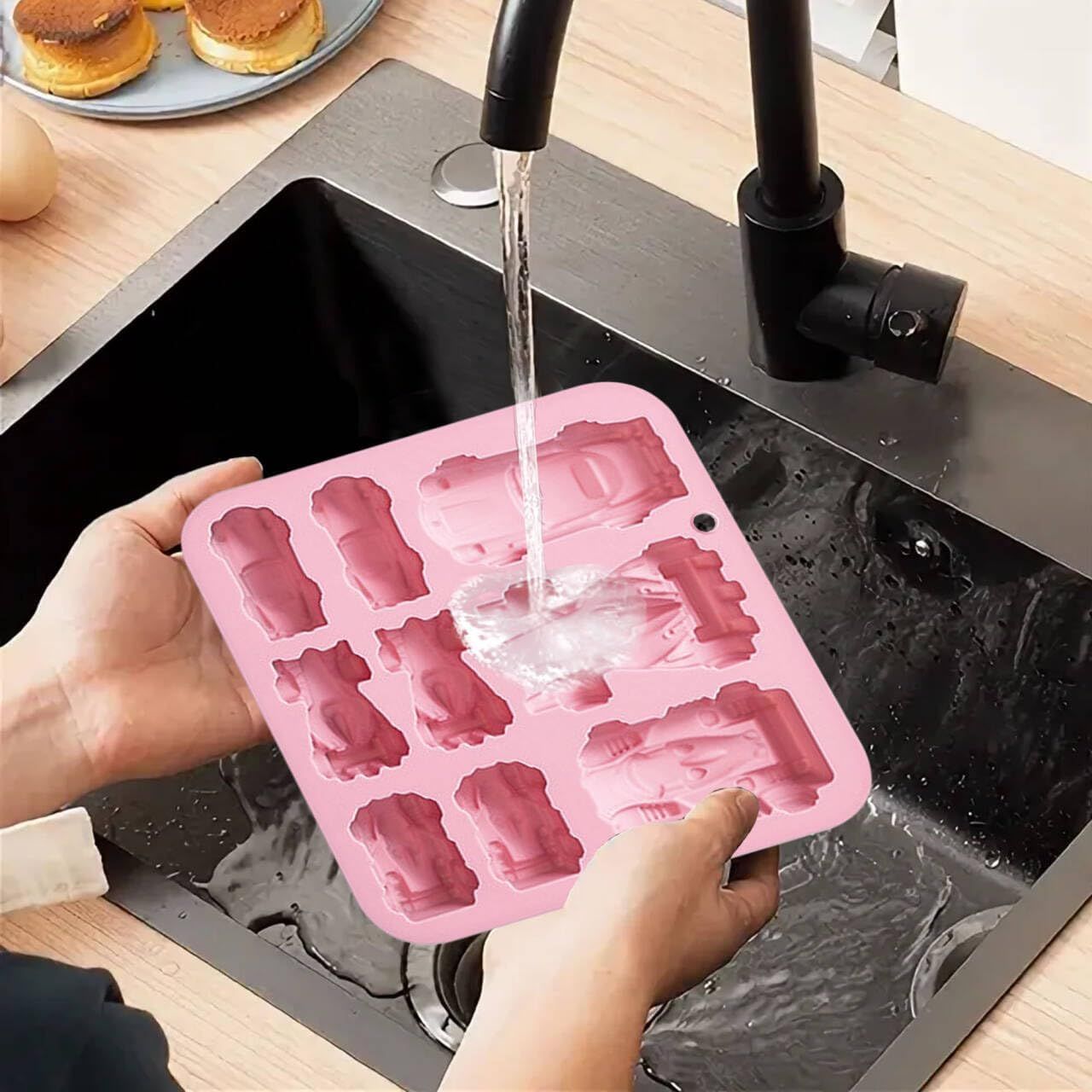 Race Car Silicone Mold,Silicone Car Chocolate Mold,9 Cavity 3D Sports Car DIY Silicone Baking Tool for Cake Decorations, Jello, Candy, Gummy,Fondant - Image 2