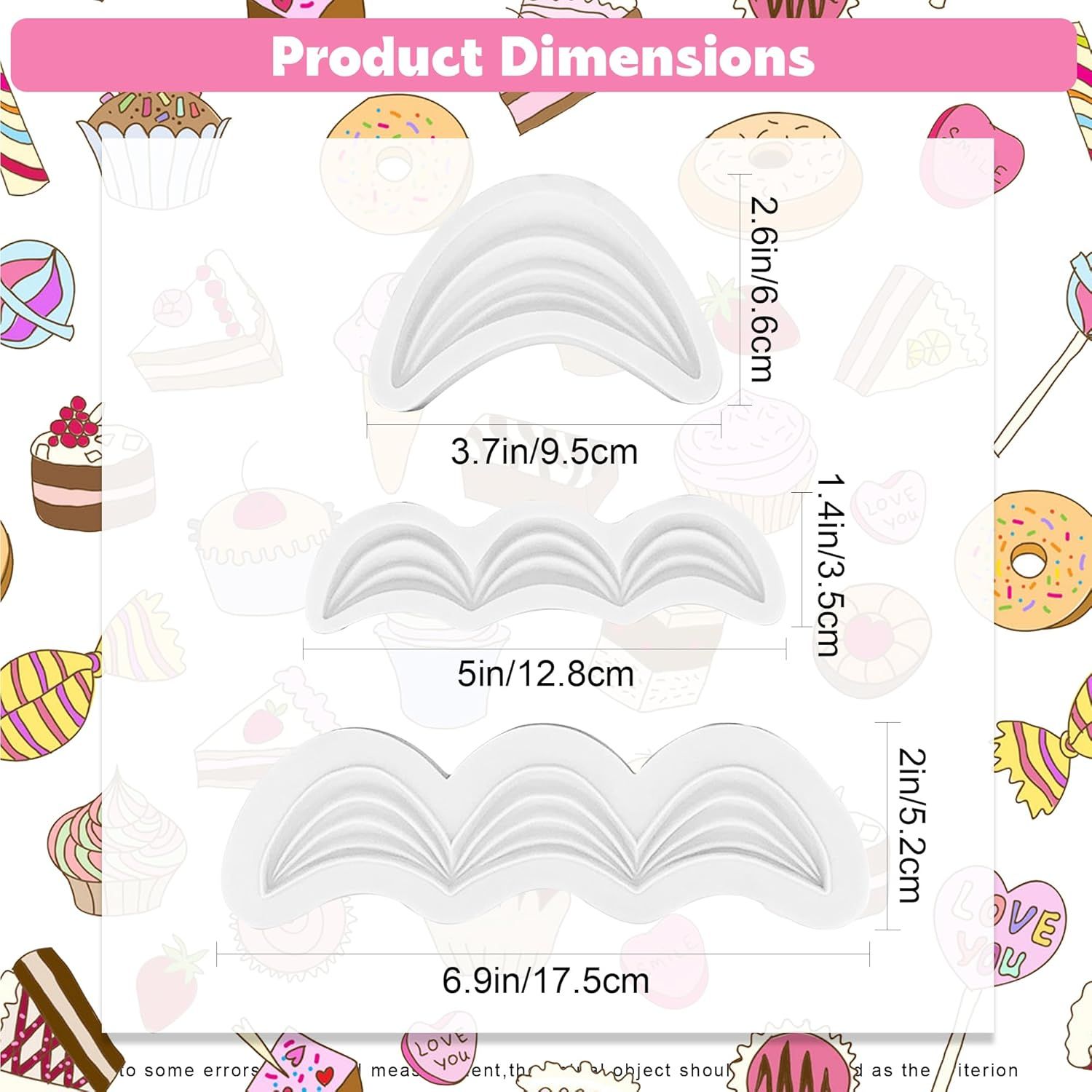 Fondant Swag Molds | Cake Border Draped Swag Silicone Mold | 3Pcs Set Wave-shaped Molds for Baking & Decorating | Safety Cake Mold for Fandant Candy Chocolate | Wedding Birthday Party Cake Decoration - Image 3