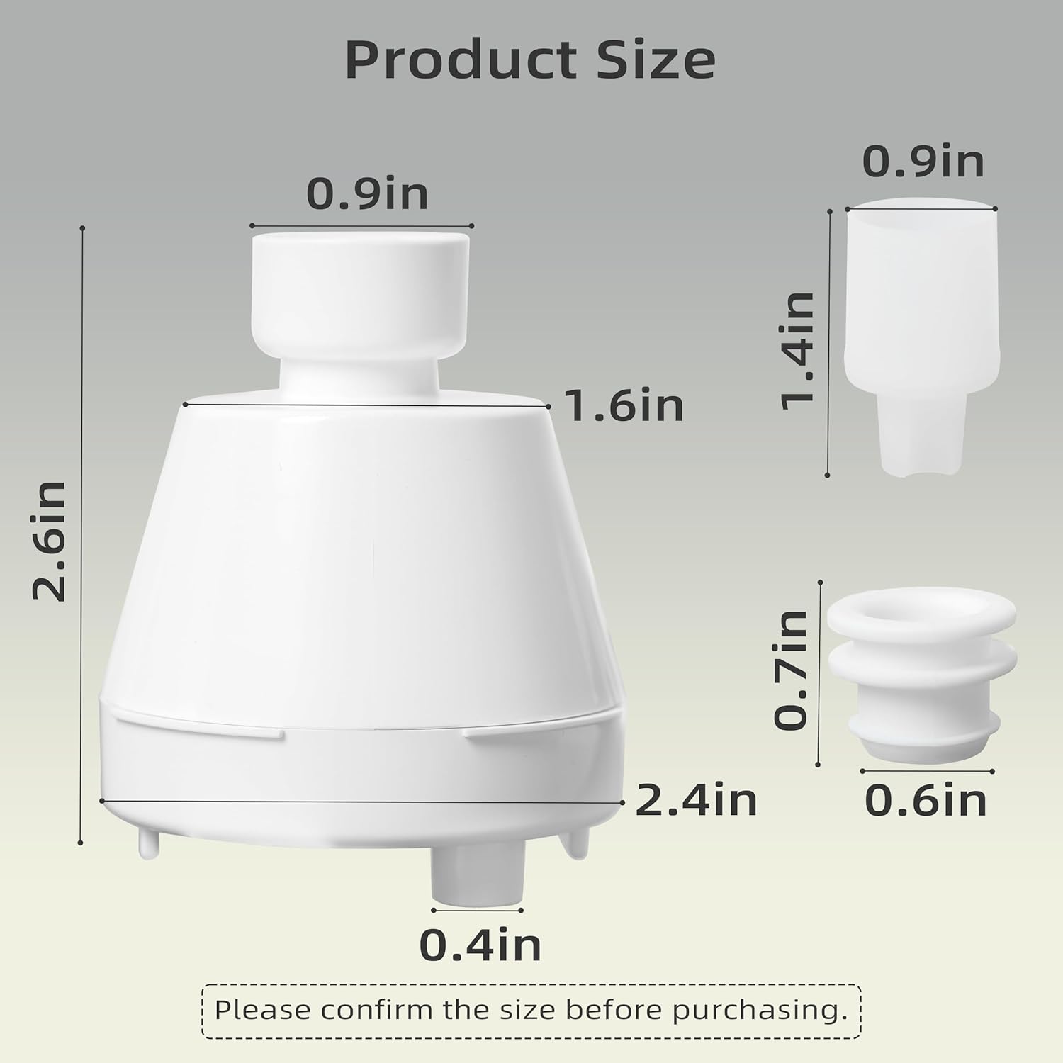 Cat Water Fountain Replacement Filter Housing & Silicone Nozzle Plug Set Pet Water Dispenser, Pet Fountain Parts Accessories (B. 1 Housing+2 Silicone Nozzle Plug) - Image 3